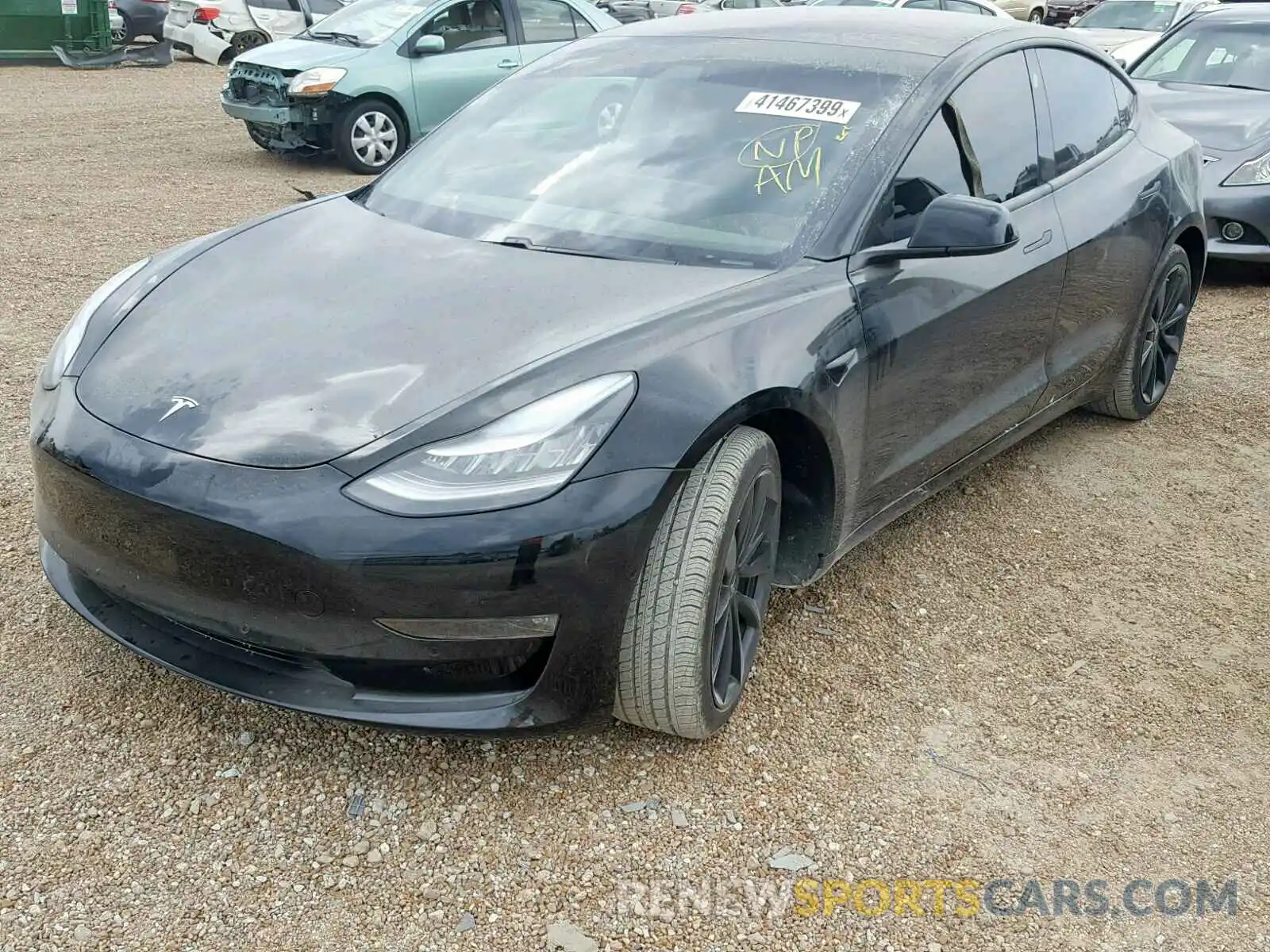 2 Photograph of a damaged car 5YJ3E1EA6KF300457 TESLA MODEL 3 2019