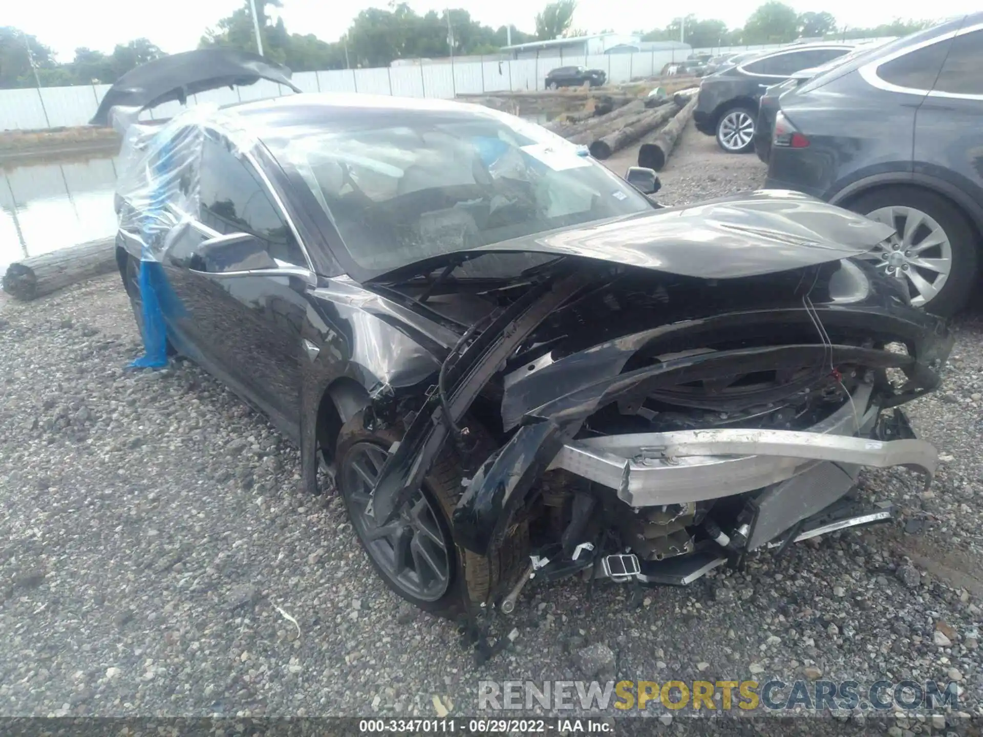 1 Photograph of a damaged car 5YJ3E1EA6KF301611 TESLA MODEL 3 2019