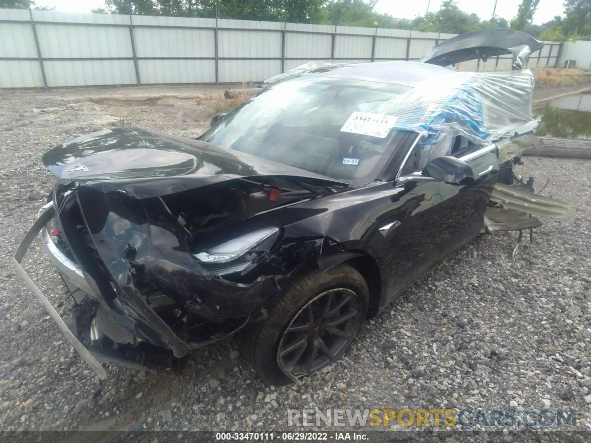 2 Photograph of a damaged car 5YJ3E1EA6KF301611 TESLA MODEL 3 2019