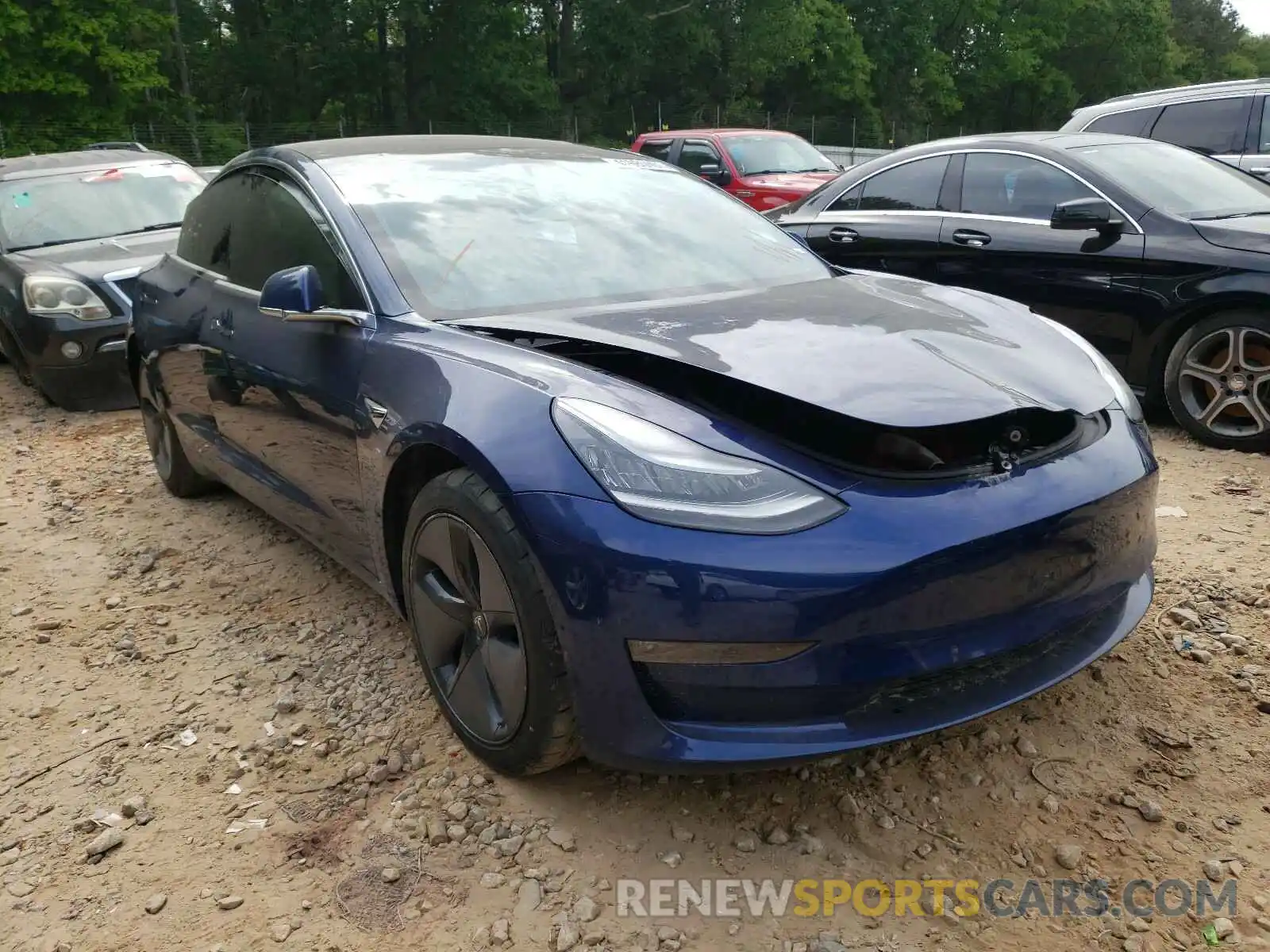 1 Photograph of a damaged car 5YJ3E1EA6KF301916 TESLA MODEL 3 2019