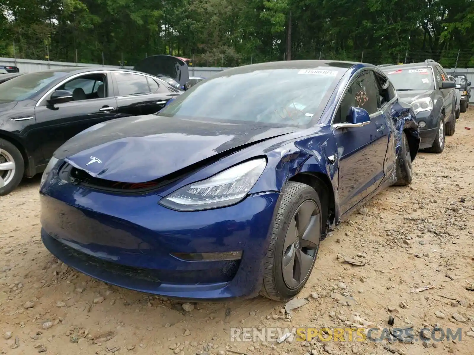 2 Photograph of a damaged car 5YJ3E1EA6KF301916 TESLA MODEL 3 2019