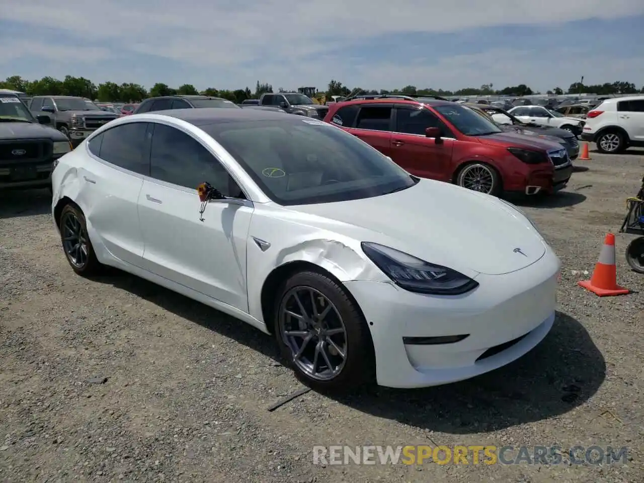 1 Photograph of a damaged car 5YJ3E1EA6KF302158 TESLA MODEL 3 2019