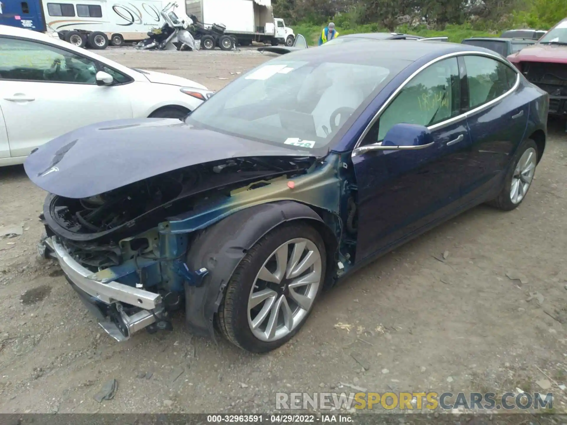 2 Photograph of a damaged car 5YJ3E1EA6KF302547 TESLA MODEL 3 2019