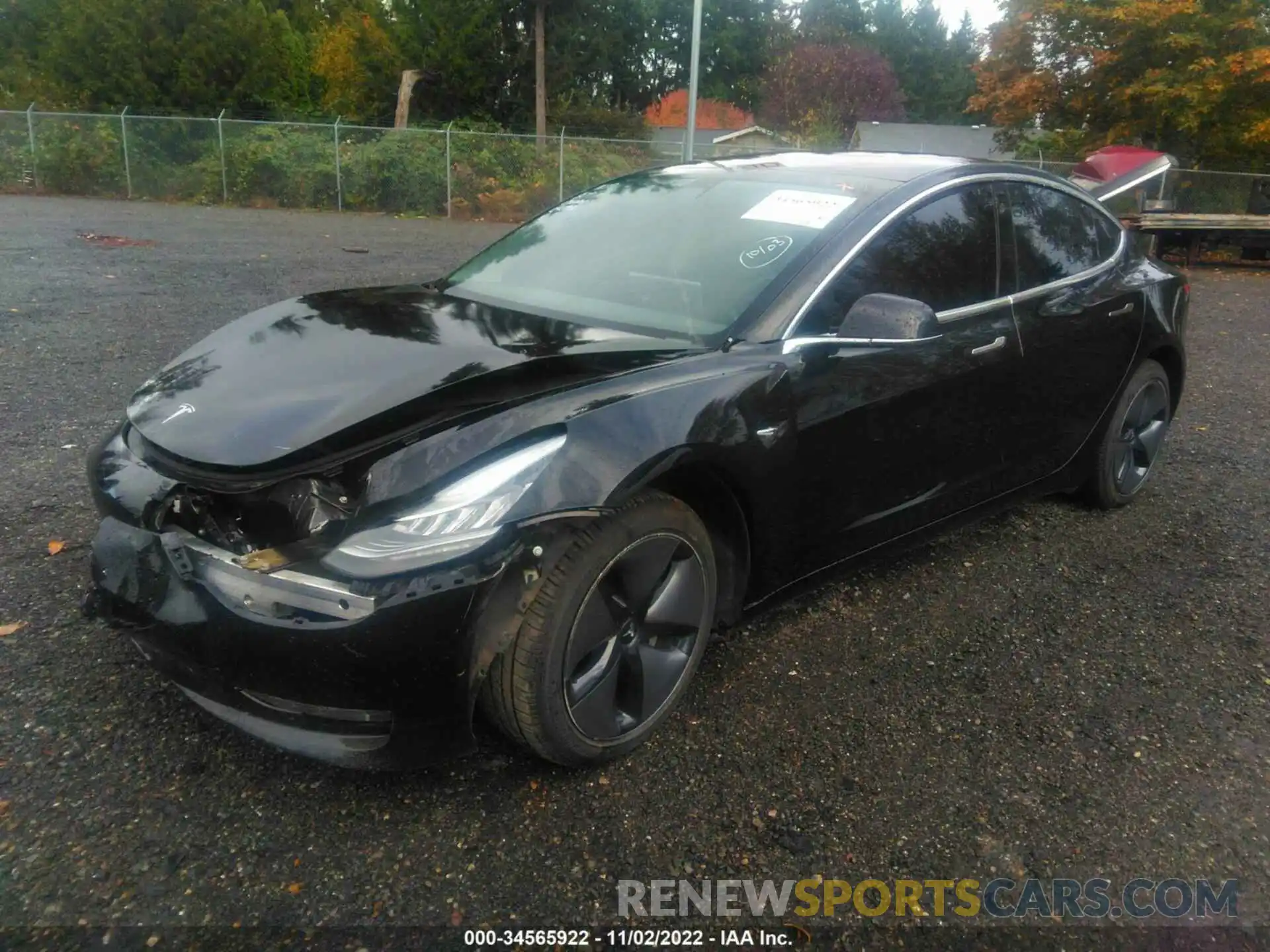 2 Photograph of a damaged car 5YJ3E1EA6KF304752 TESLA MODEL 3 2019