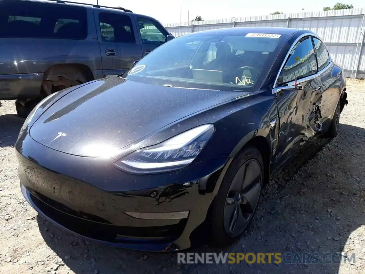 2 Photograph of a damaged car 5YJ3E1EA6KF305951 TESLA MODEL 3 2019