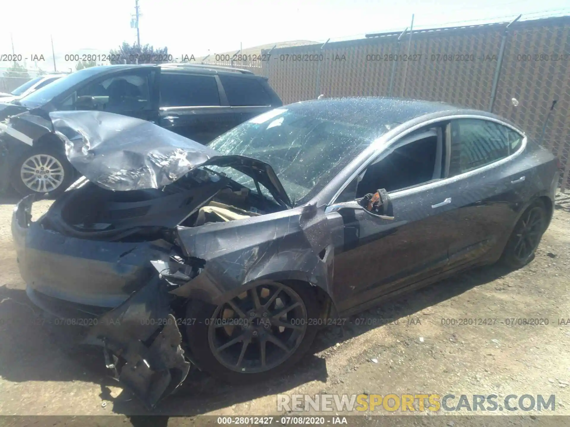 2 Photograph of a damaged car 5YJ3E1EA6KF308123 TESLA MODEL 3 2019