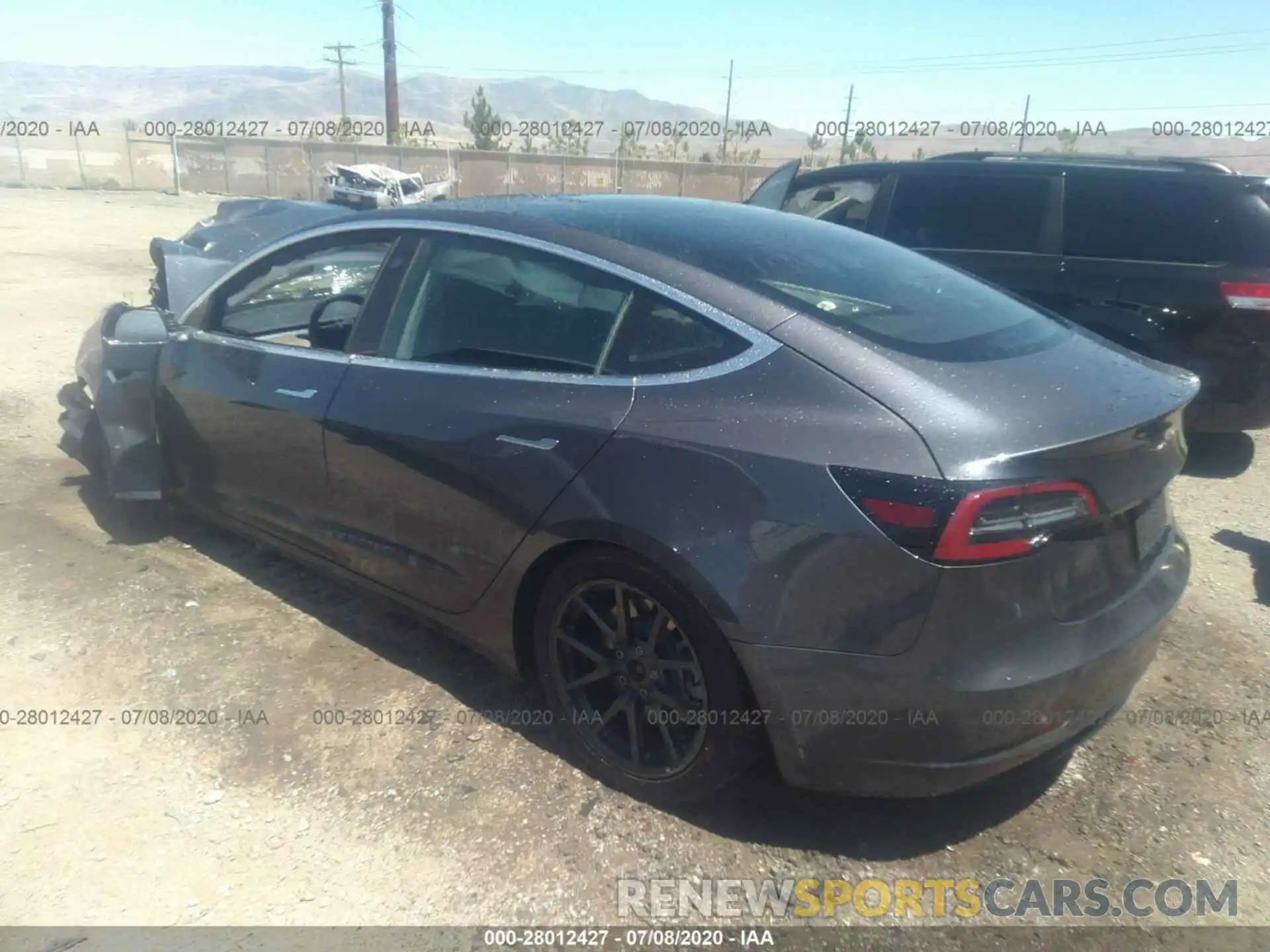 3 Photograph of a damaged car 5YJ3E1EA6KF308123 TESLA MODEL 3 2019