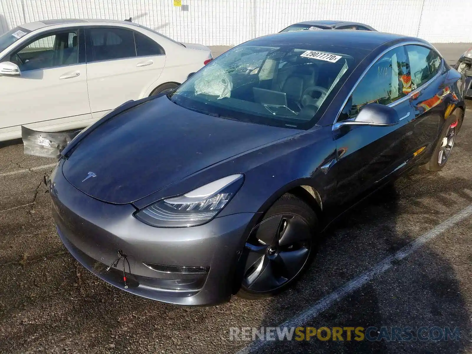 2 Photograph of a damaged car 5YJ3E1EA6KF308249 TESLA MODEL 3 2019