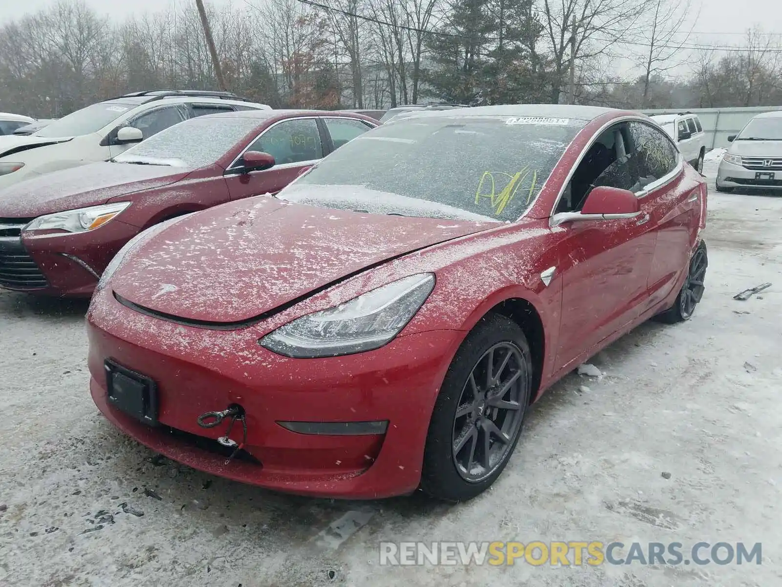 2 Photograph of a damaged car 5YJ3E1EA6KF308672 TESLA MODEL 3 2019