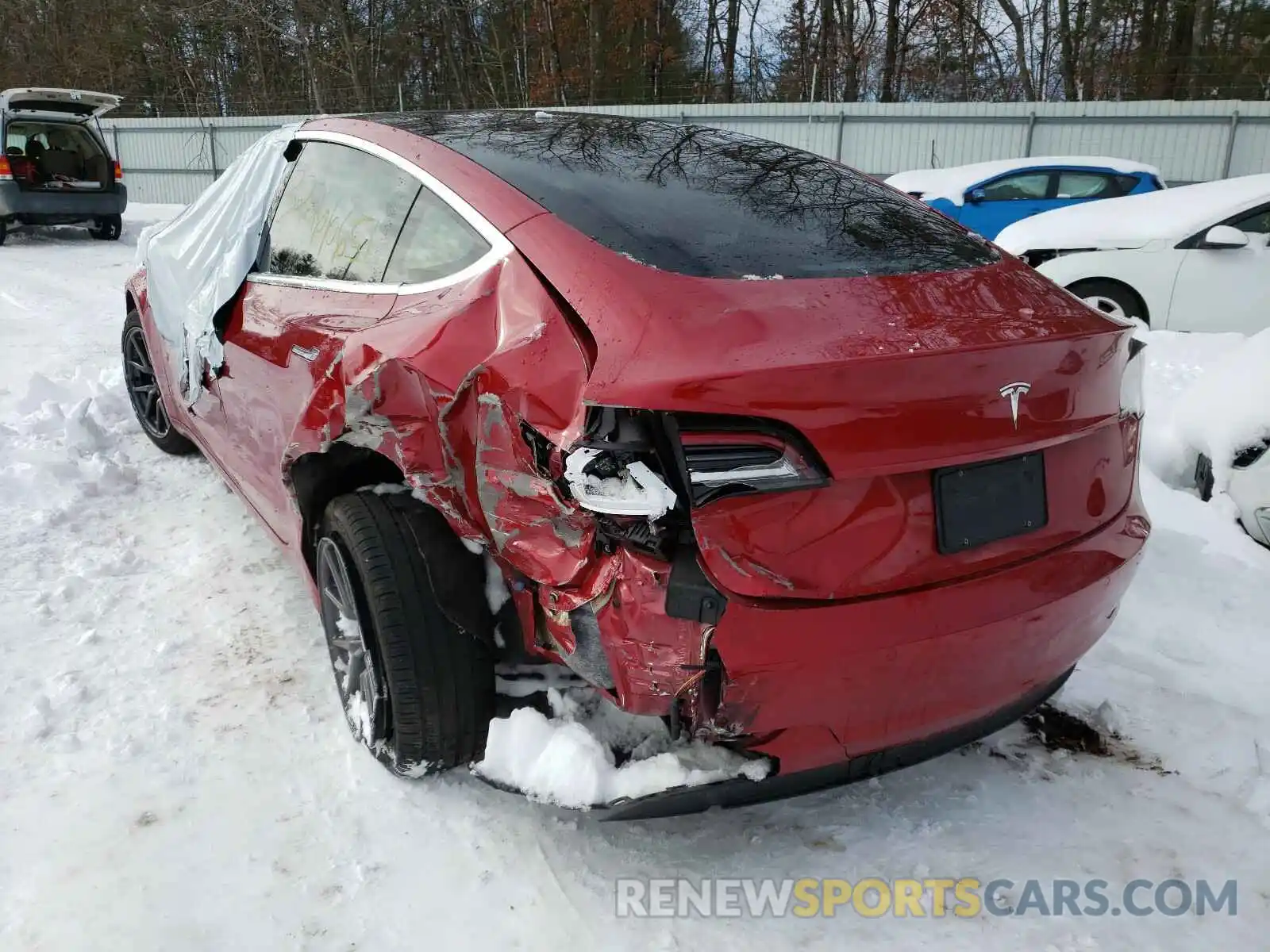3 Photograph of a damaged car 5YJ3E1EA6KF308672 TESLA MODEL 3 2019