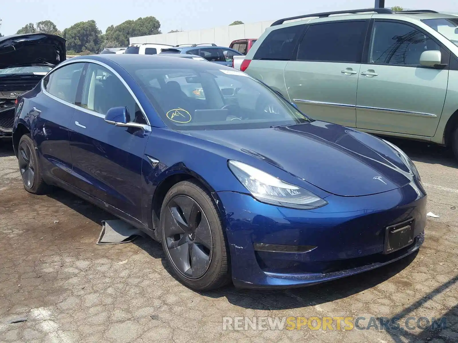 1 Photograph of a damaged car 5YJ3E1EA6KF308994 TESLA MODEL 3 2019