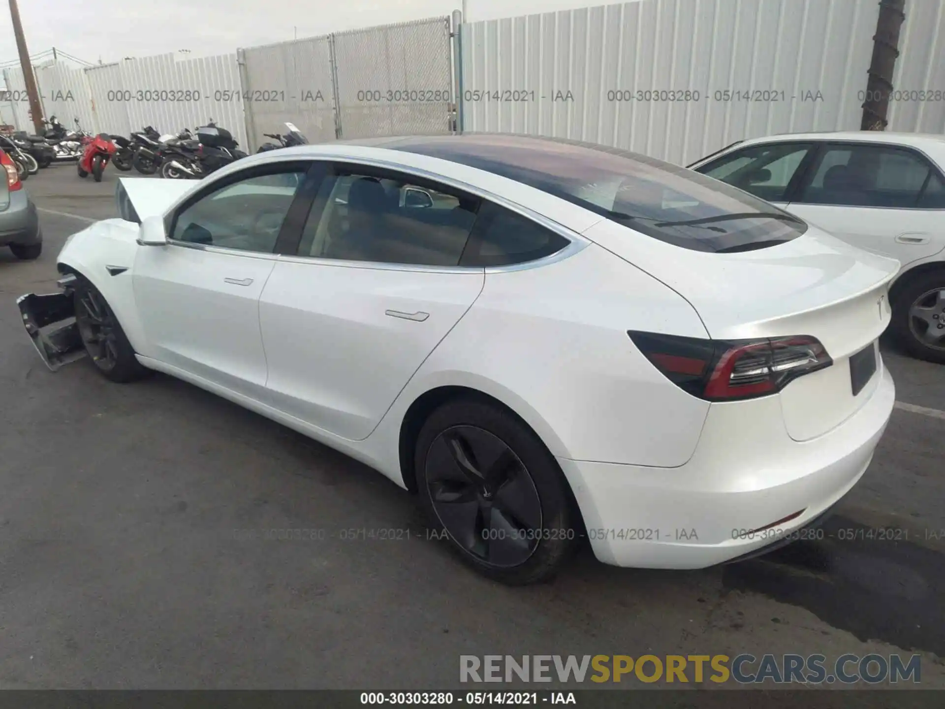 3 Photograph of a damaged car 5YJ3E1EA6KF310003 TESLA MODEL 3 2019