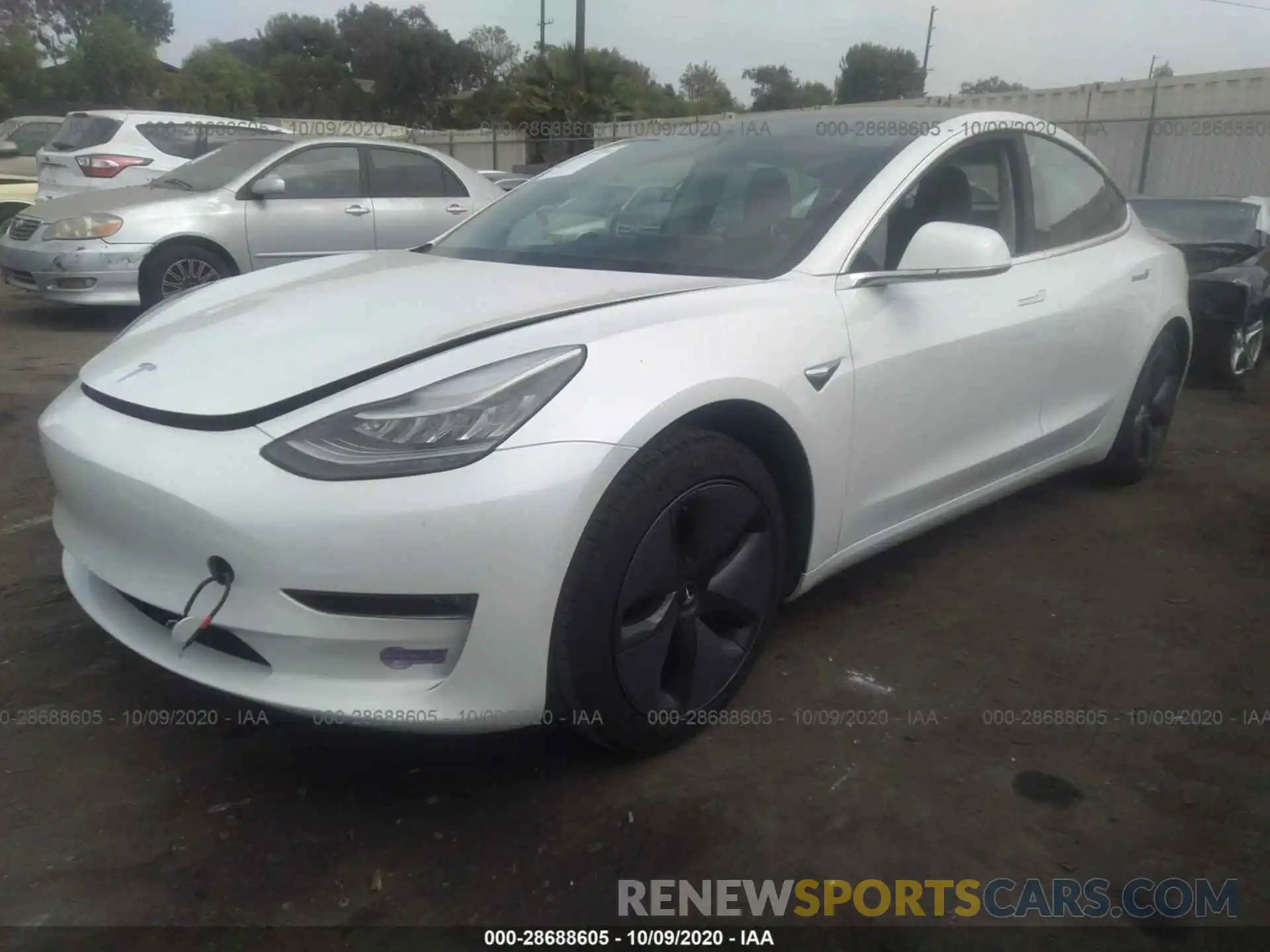 2 Photograph of a damaged car 5YJ3E1EA6KF310289 TESLA MODEL 3 2019