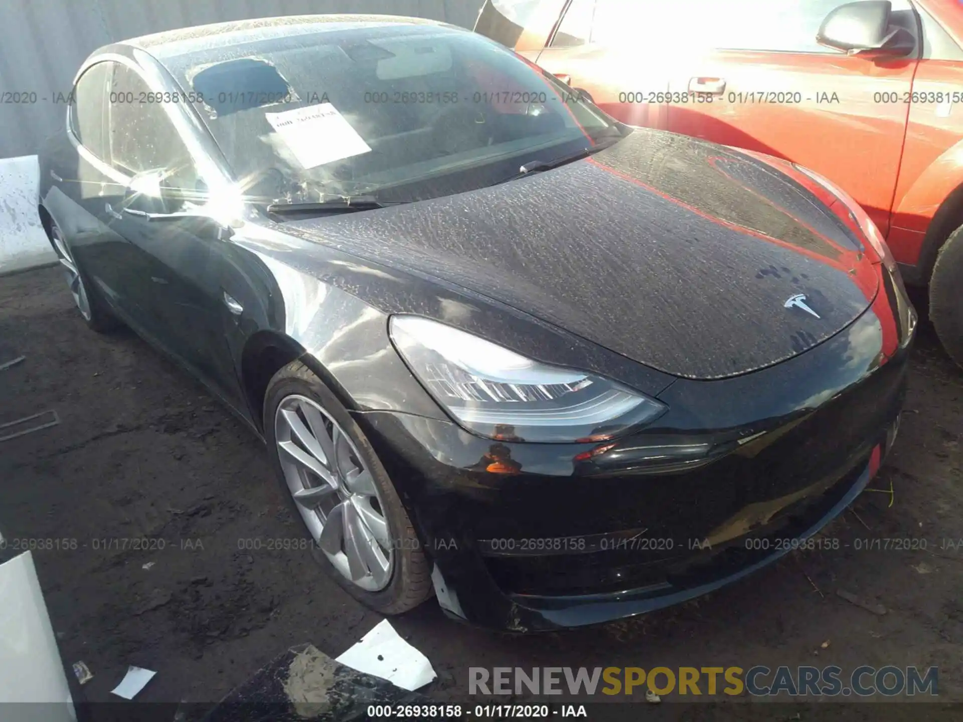 1 Photograph of a damaged car 5YJ3E1EA6KF310695 TESLA MODEL 3 2019