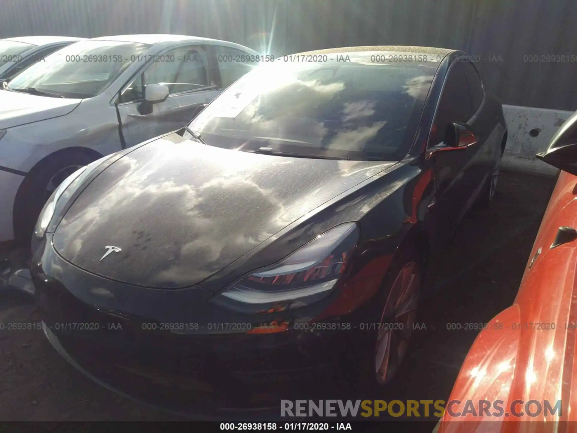 2 Photograph of a damaged car 5YJ3E1EA6KF310695 TESLA MODEL 3 2019