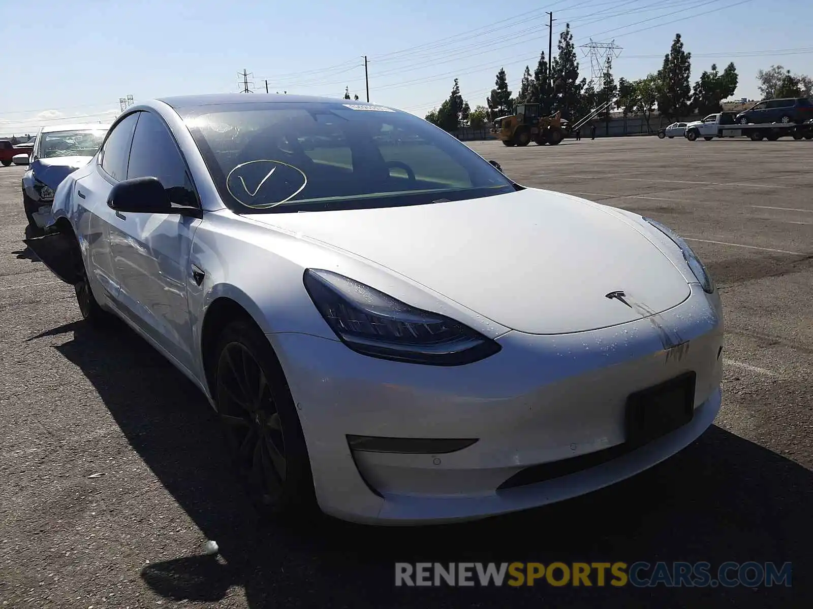 1 Photograph of a damaged car 5YJ3E1EA6KF311703 TESLA MODEL 3 2019