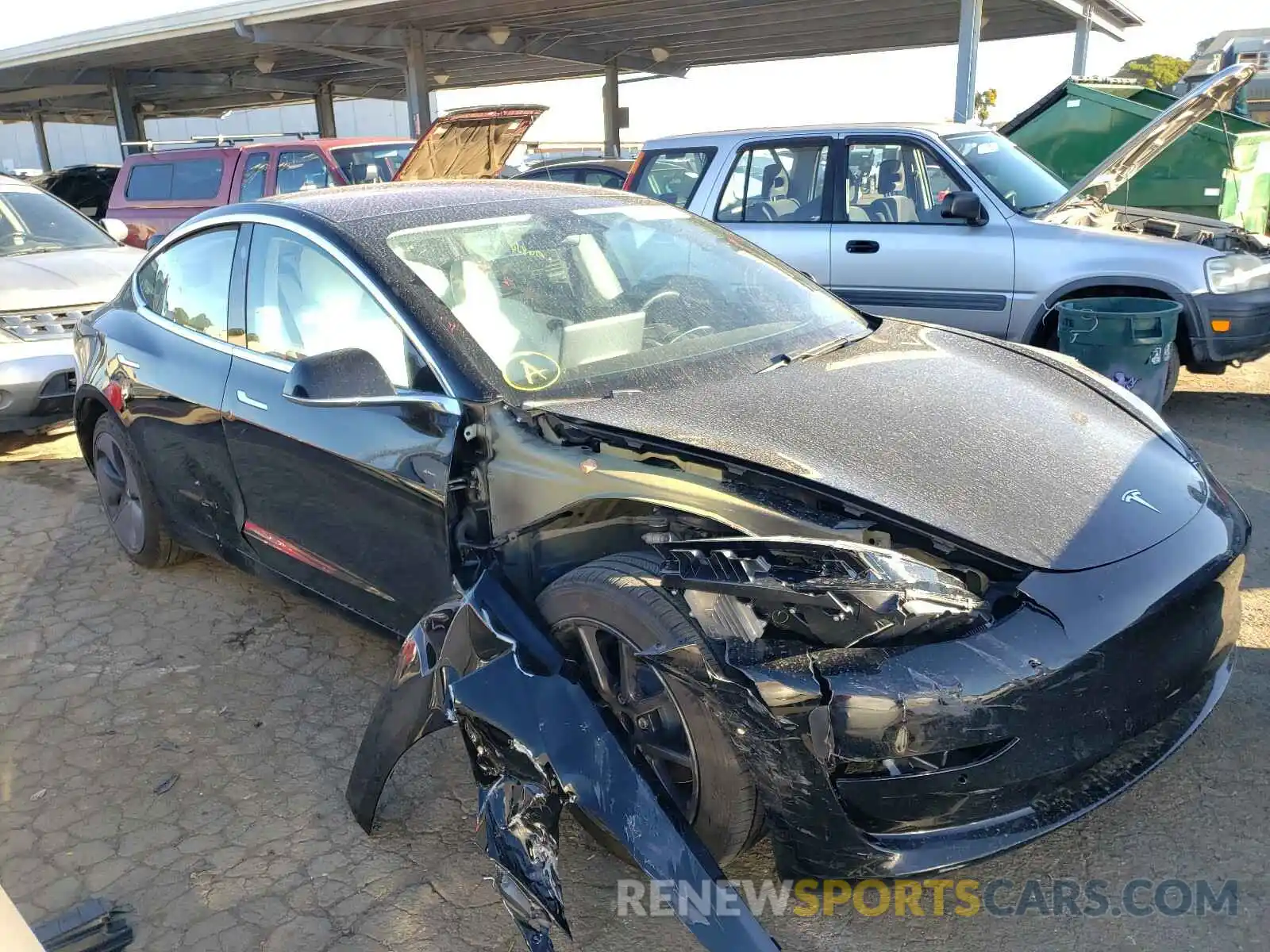 1 Photograph of a damaged car 5YJ3E1EA6KF311958 TESLA MODEL 3 2019