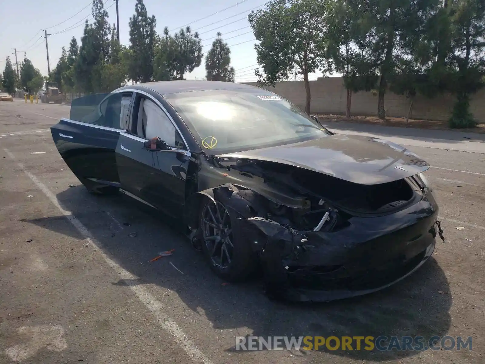 1 Photograph of a damaged car 5YJ3E1EA6KF311975 TESLA MODEL 3 2019