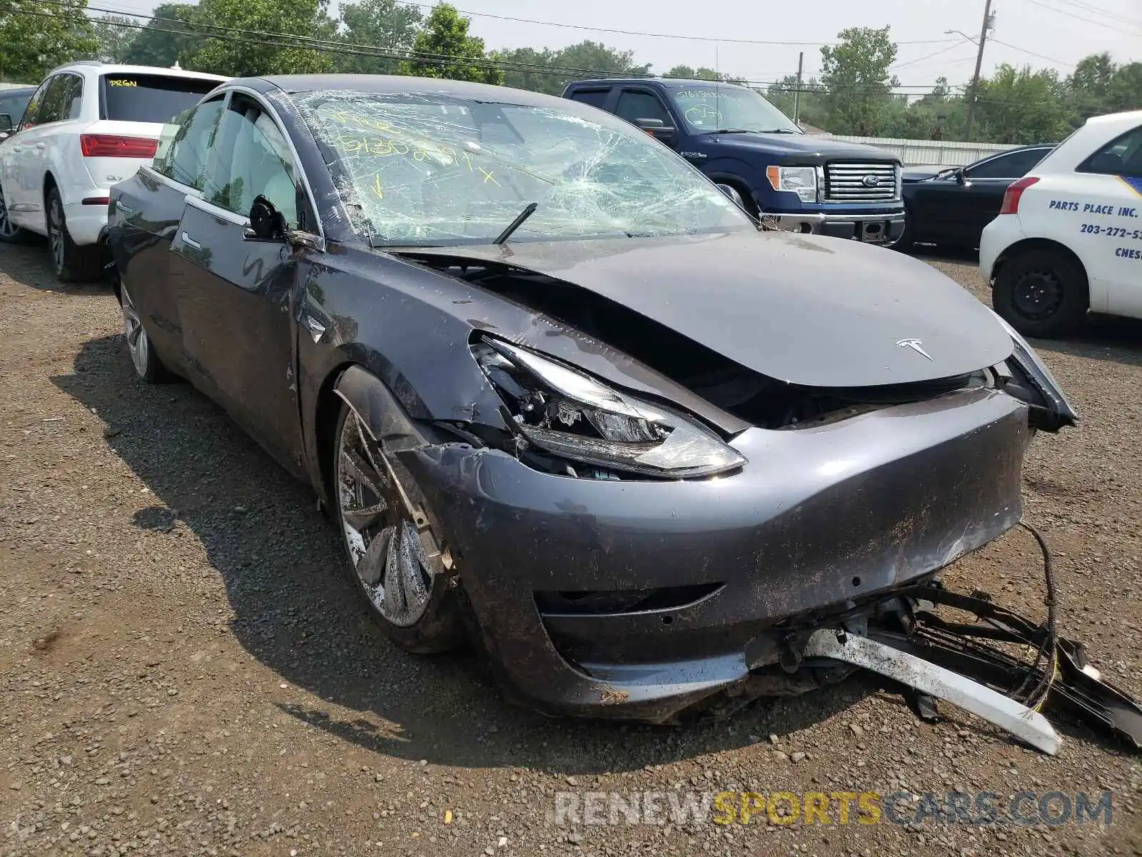 1 Photograph of a damaged car 5YJ3E1EA6KF312737 TESLA MODEL 3 2019