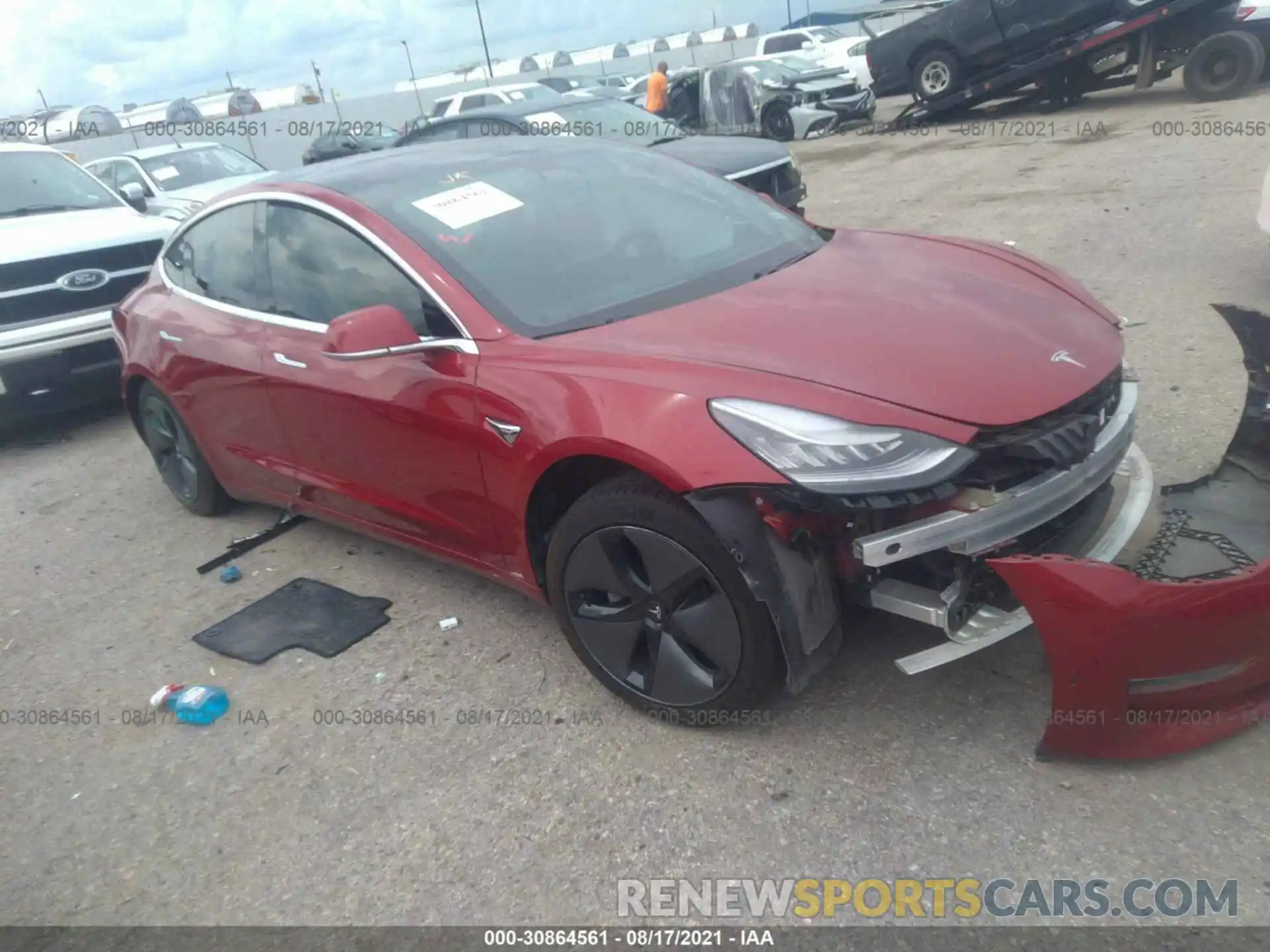 1 Photograph of a damaged car 5YJ3E1EA6KF313760 TESLA MODEL 3 2019