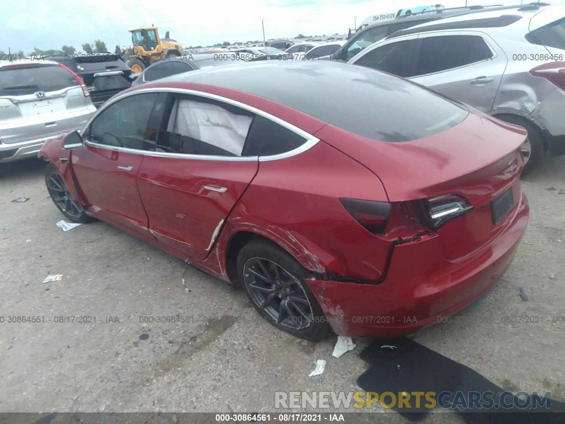 3 Photograph of a damaged car 5YJ3E1EA6KF313760 TESLA MODEL 3 2019