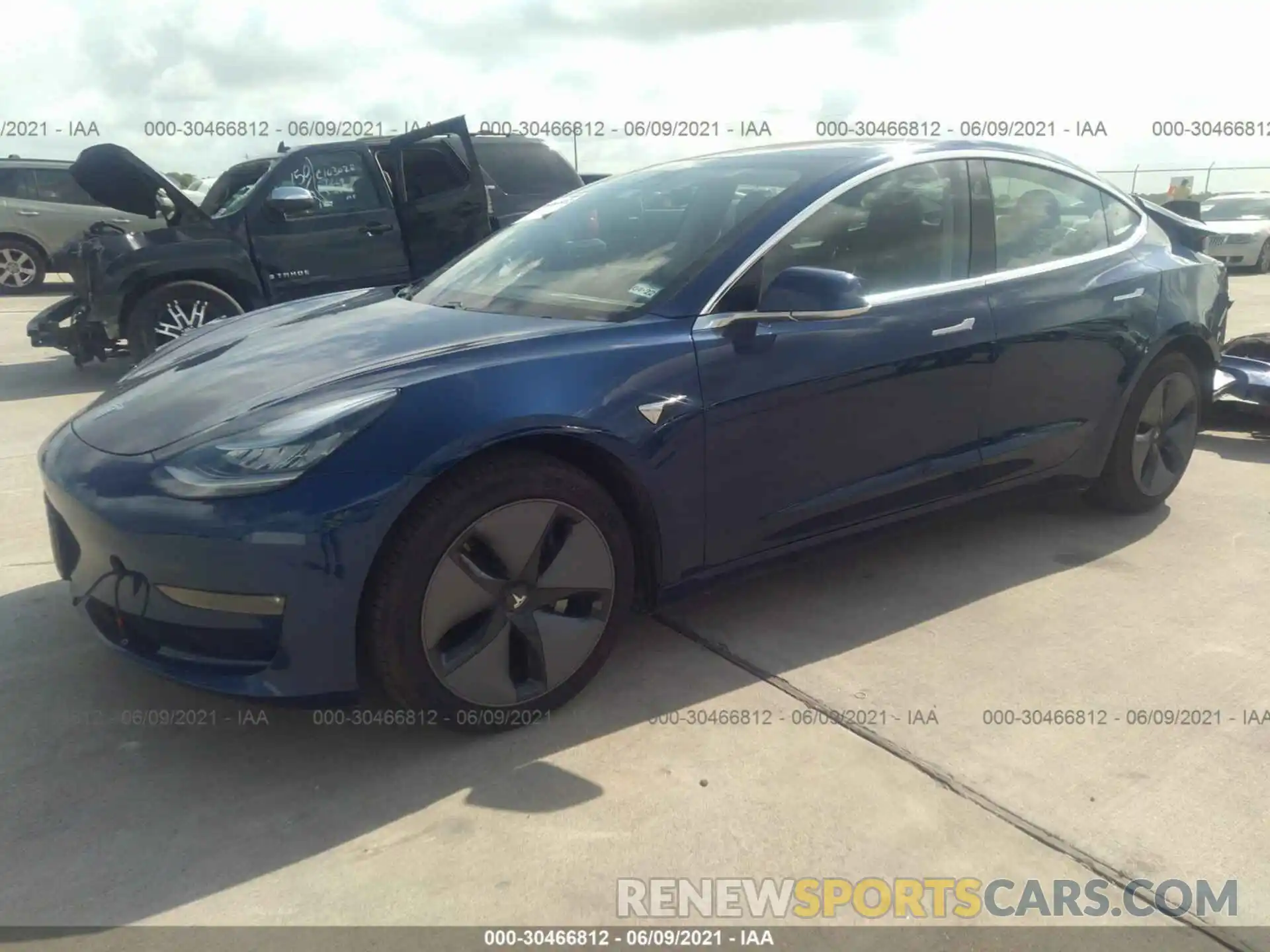 2 Photograph of a damaged car 5YJ3E1EA6KF313841 TESLA MODEL 3 2019