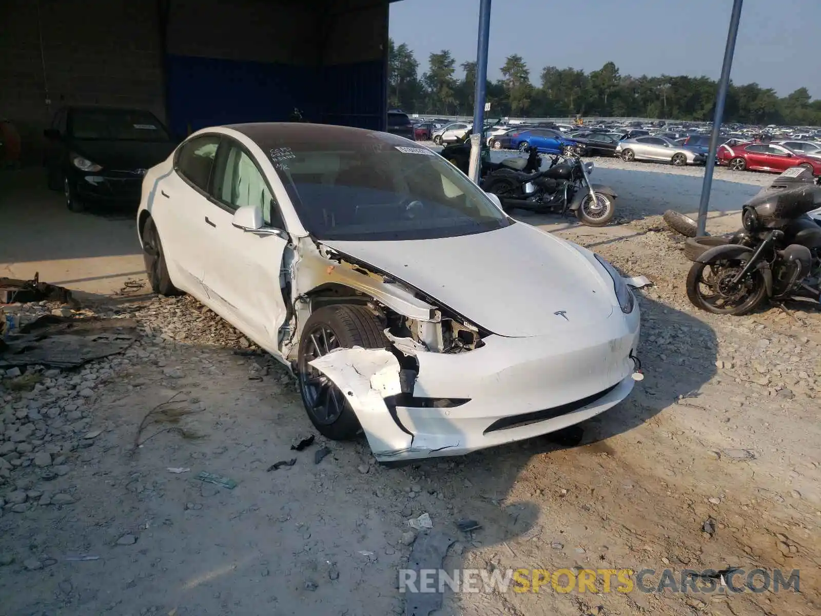 1 Photograph of a damaged car 5YJ3E1EA6KF313953 TESLA MODEL 3 2019