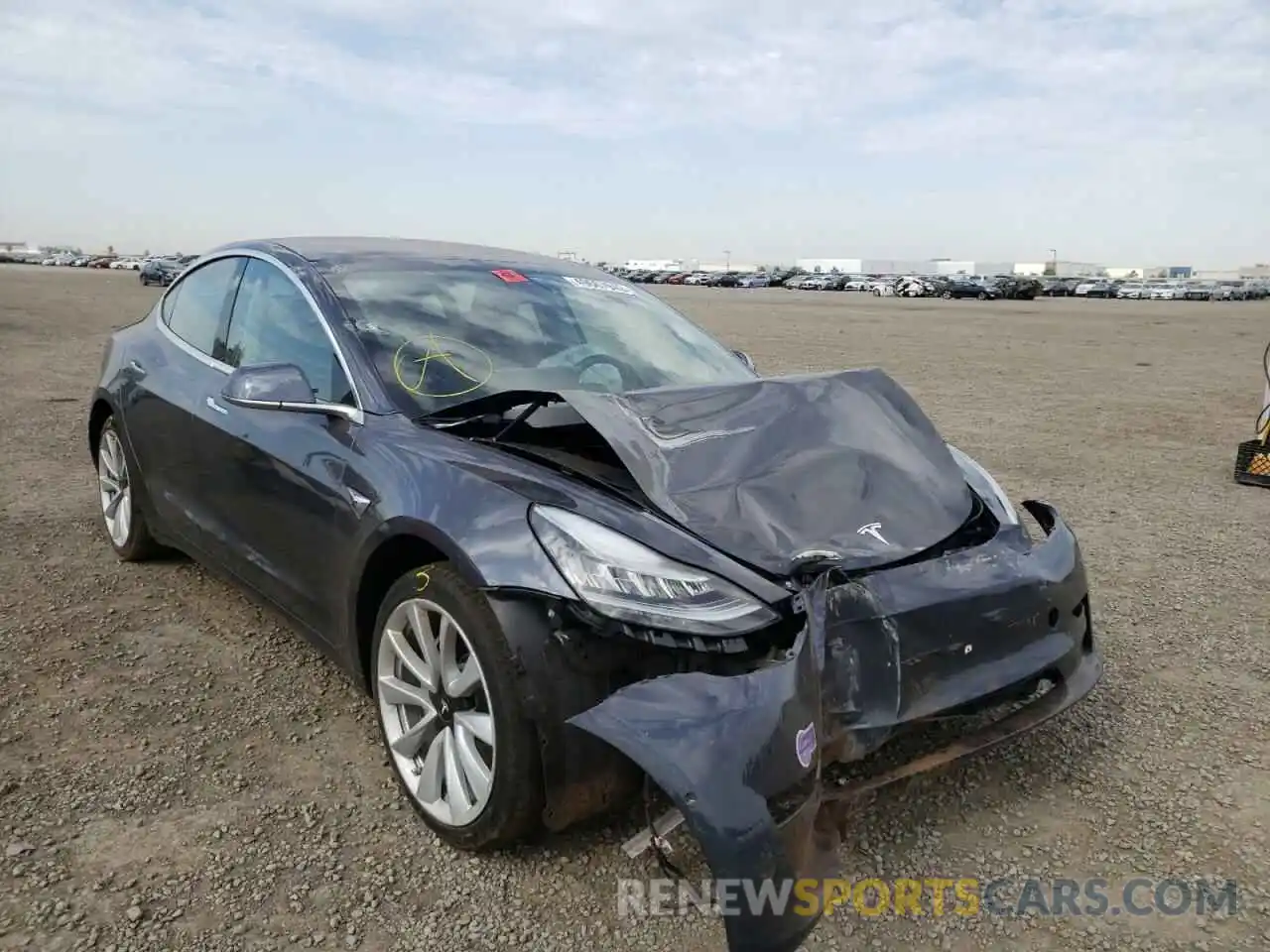 1 Photograph of a damaged car 5YJ3E1EA6KF314410 TESLA MODEL 3 2019