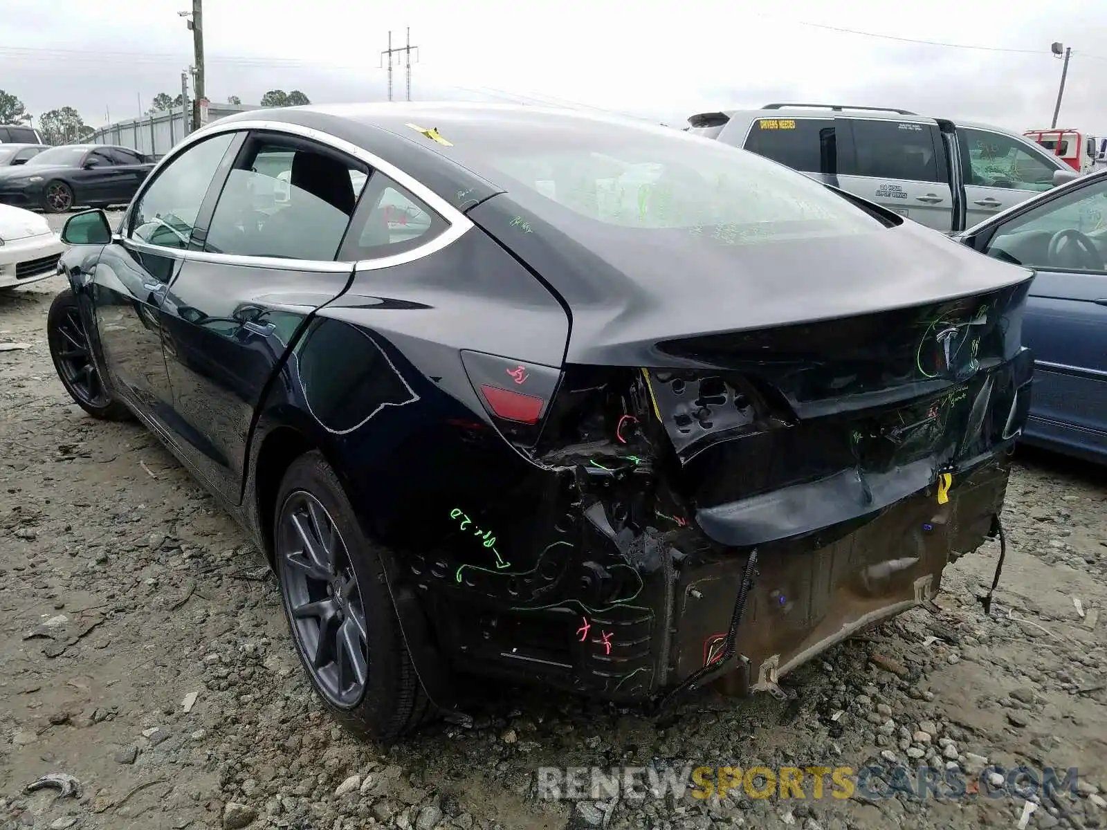 3 Photograph of a damaged car 5YJ3E1EA6KF316965 TESLA MODEL 3 2019
