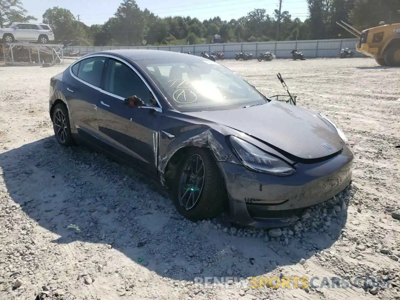 1 Photograph of a damaged car 5YJ3E1EA6KF317100 TESLA MODEL 3 2019