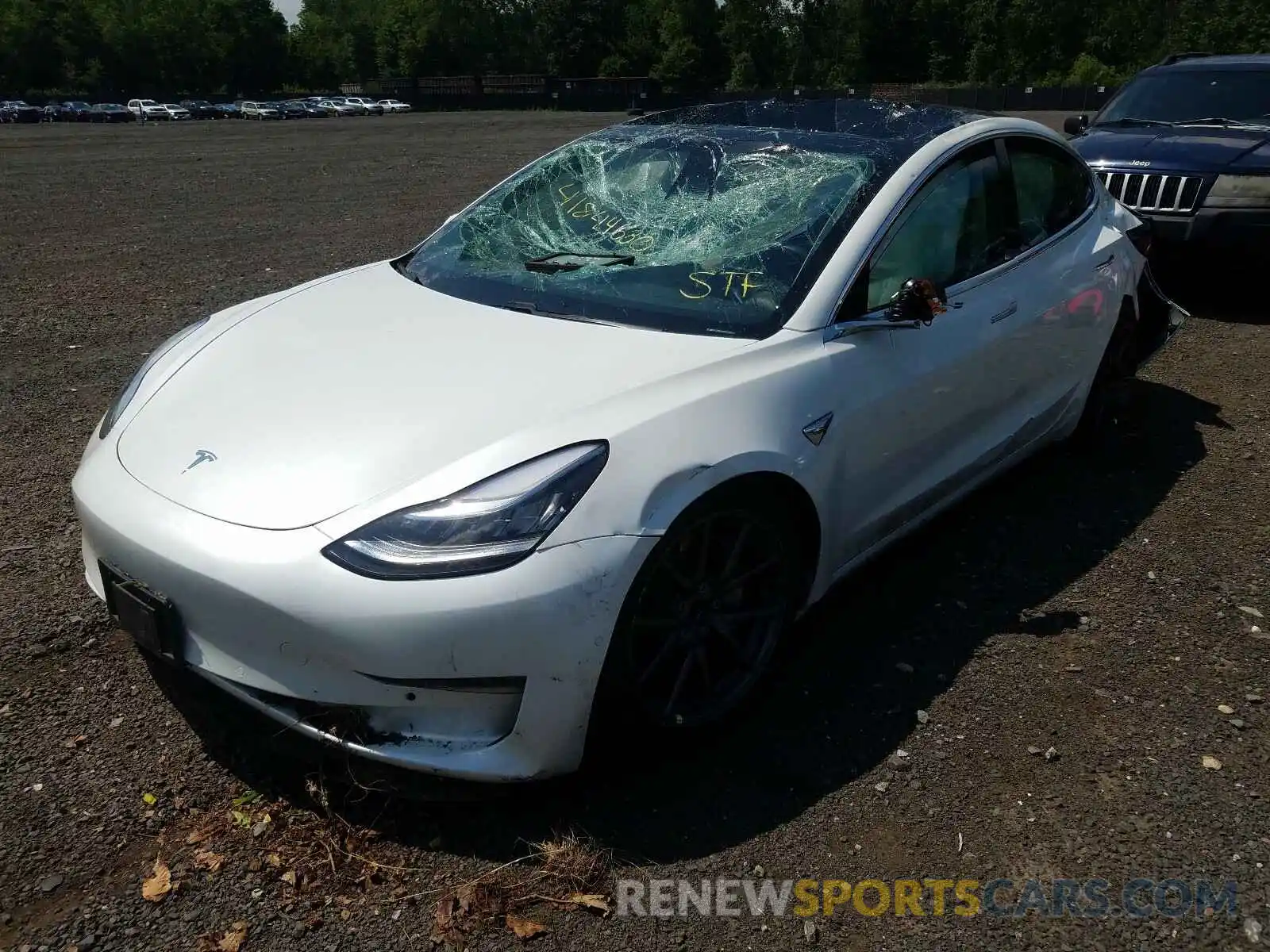 2 Photograph of a damaged car 5YJ3E1EA6KF317436 TESLA MODEL 3 2019