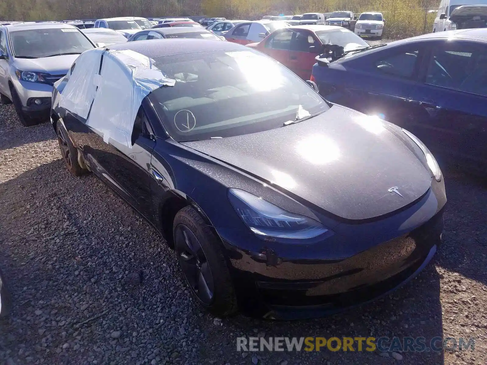 1 Photograph of a damaged car 5YJ3E1EA6KF324631 TESLA MODEL 3 2019