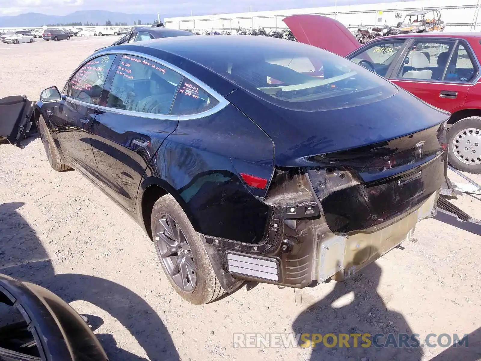 3 Photograph of a damaged car 5YJ3E1EA6KF324631 TESLA MODEL 3 2019