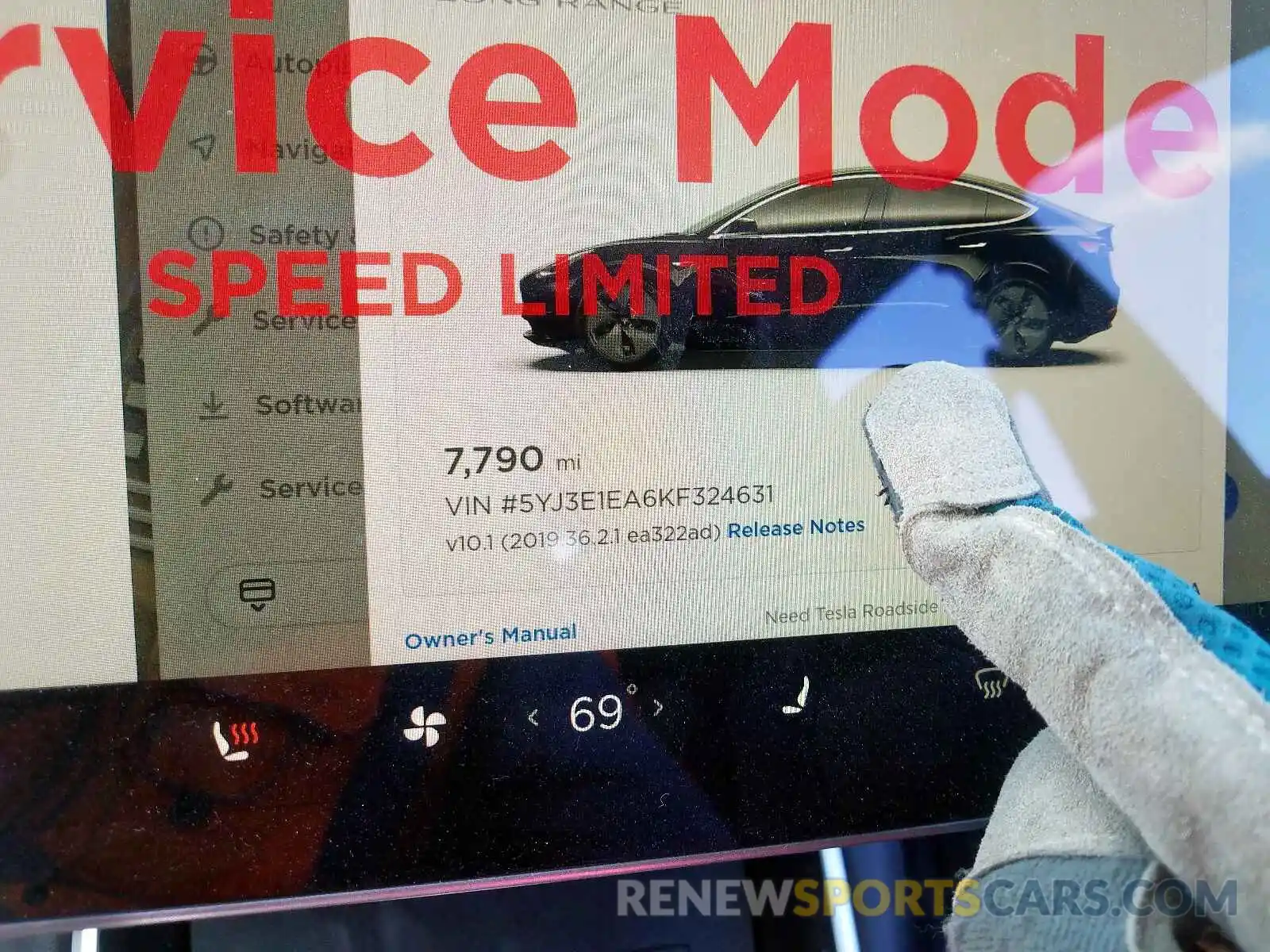 8 Photograph of a damaged car 5YJ3E1EA6KF324631 TESLA MODEL 3 2019