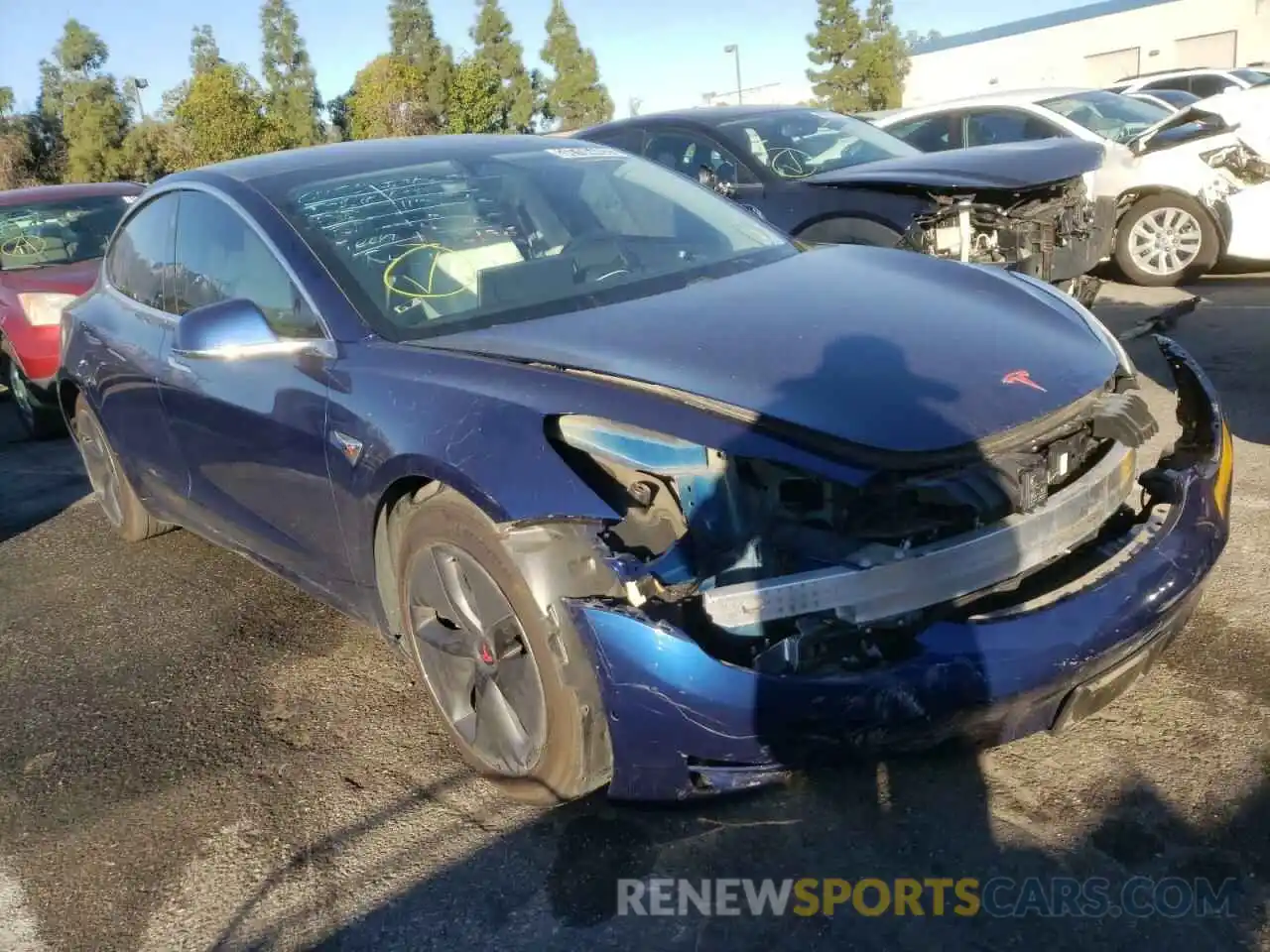 1 Photograph of a damaged car 5YJ3E1EA6KF327173 TESLA MODEL 3 2019