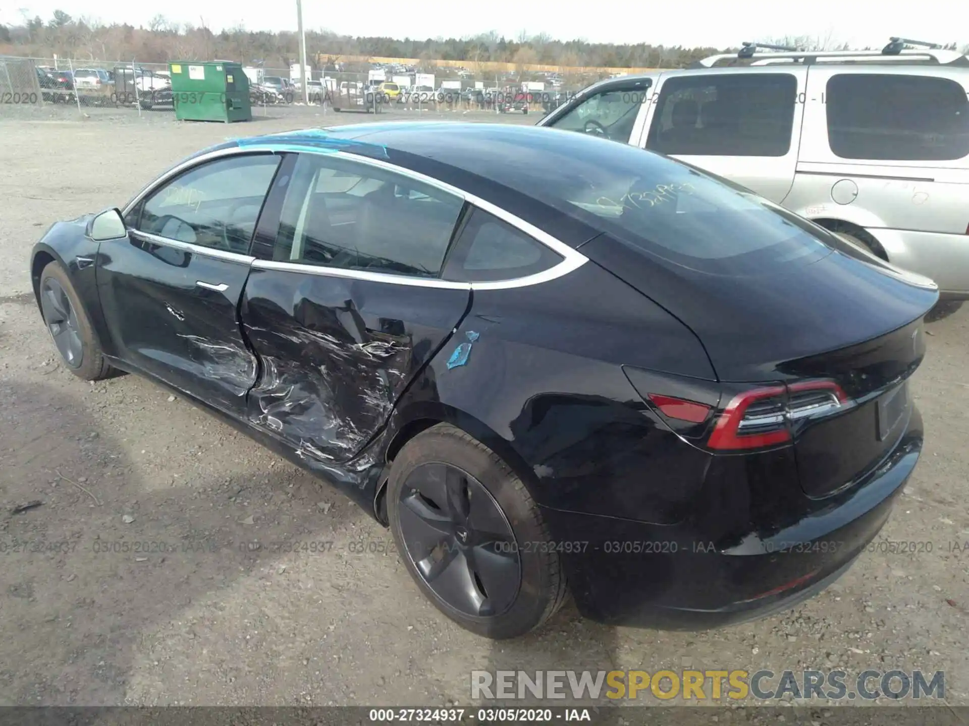 3 Photograph of a damaged car 5YJ3E1EA6KF361937 TESLA MODEL 3 2019