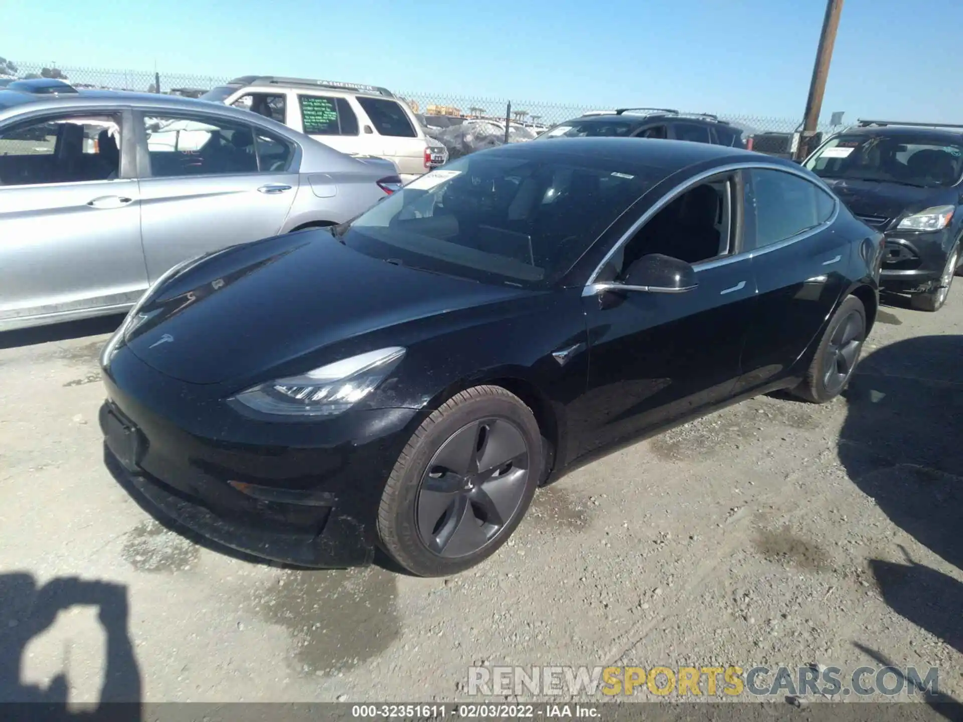 2 Photograph of a damaged car 5YJ3E1EA6KF361940 TESLA MODEL 3 2019