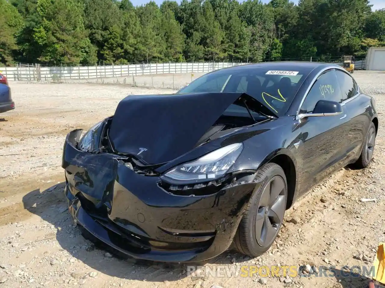 2 Photograph of a damaged car 5YJ3E1EA6KF394484 TESLA MODEL 3 2019