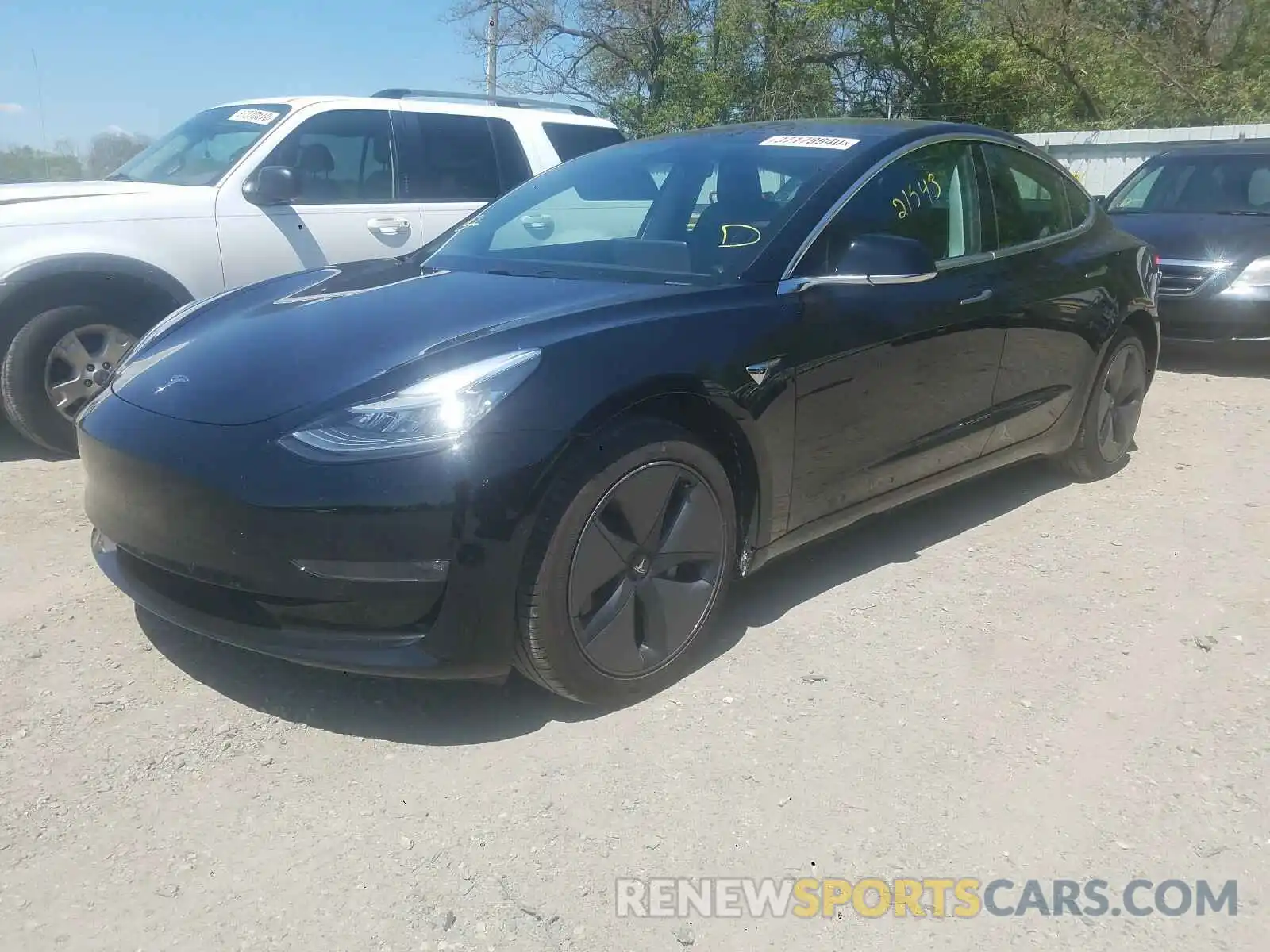 2 Photograph of a damaged car 5YJ3E1EA6KF394582 TESLA MODEL 3 2019