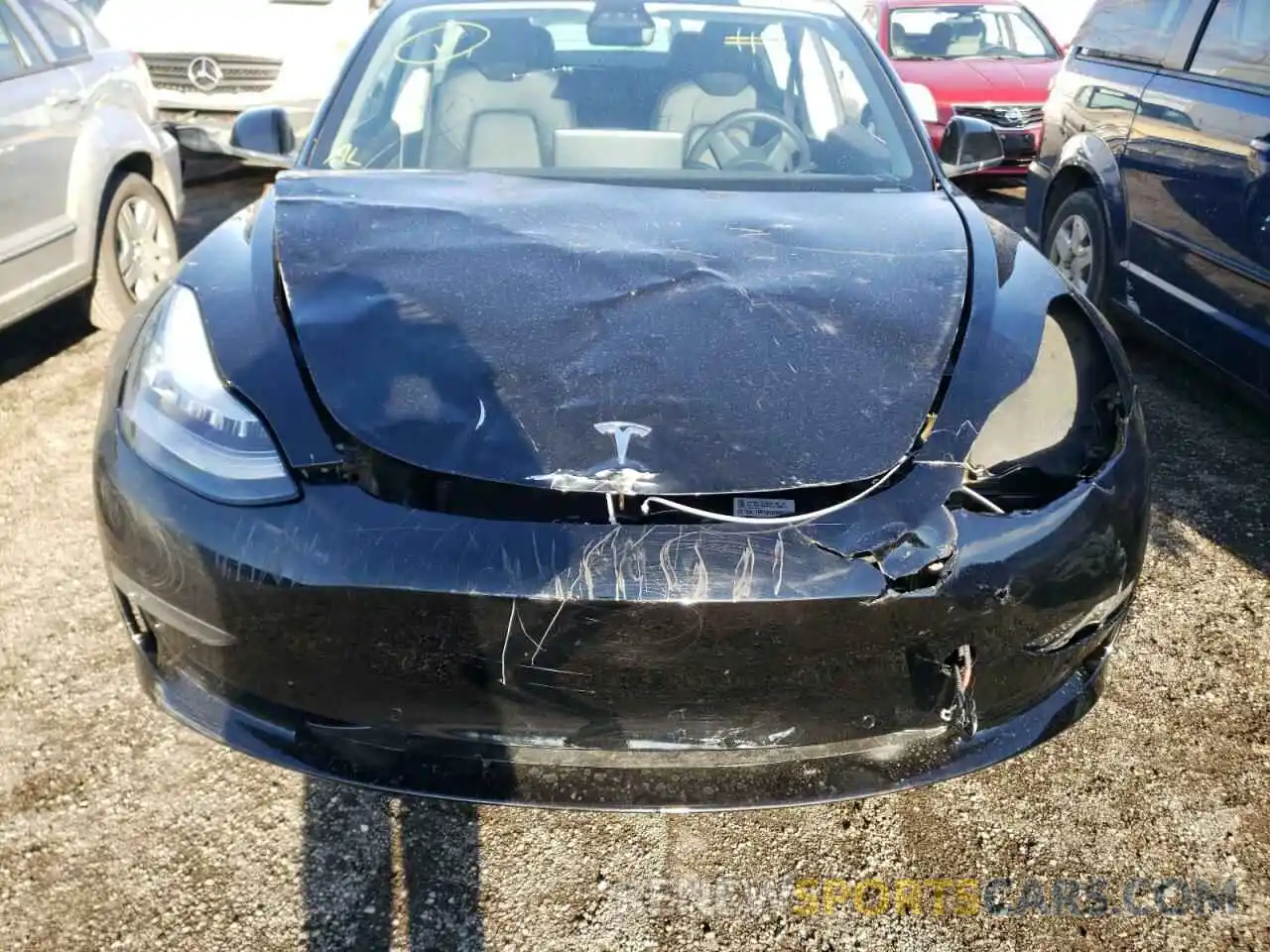 9 Photograph of a damaged car 5YJ3E1EA6KF395005 TESLA MODEL 3 2019