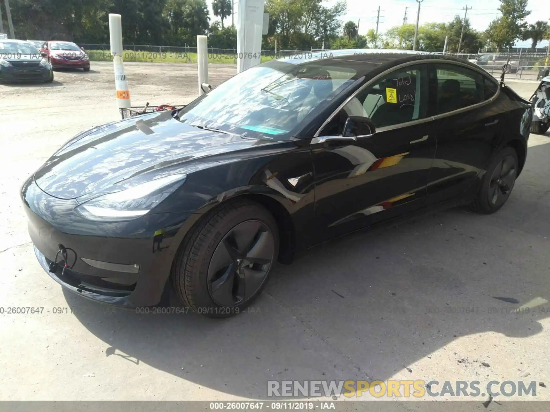 2 Photograph of a damaged car 5YJ3E1EA6KF395165 TESLA MODEL 3 2019