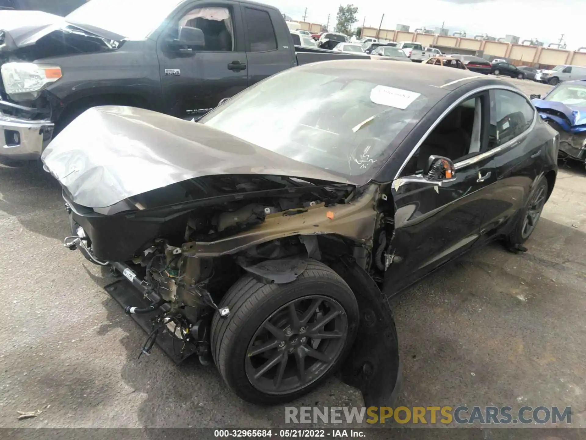 2 Photograph of a damaged car 5YJ3E1EA6KF395179 TESLA MODEL 3 2019