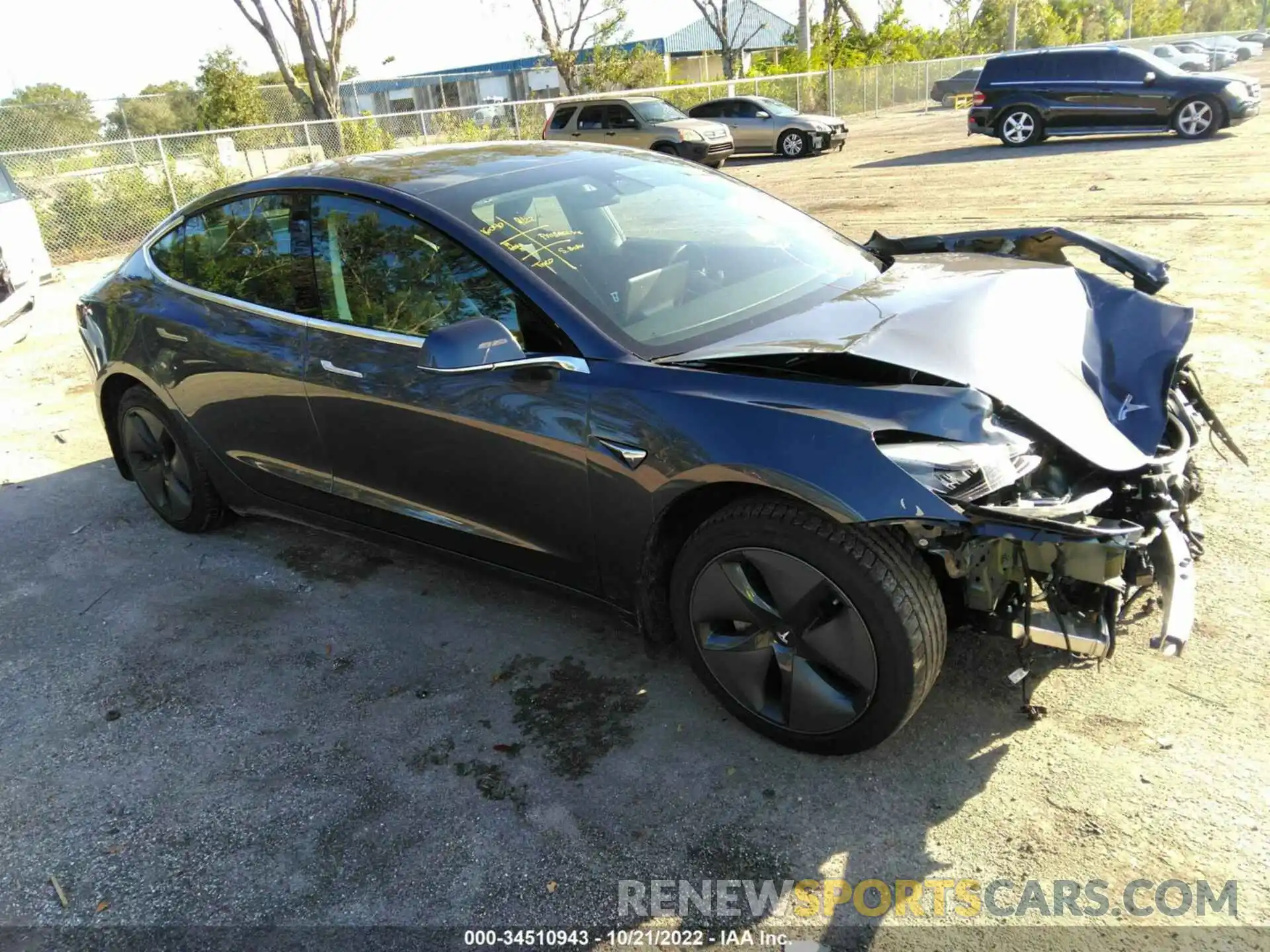 1 Photograph of a damaged car 5YJ3E1EA6KF396347 TESLA MODEL 3 2019