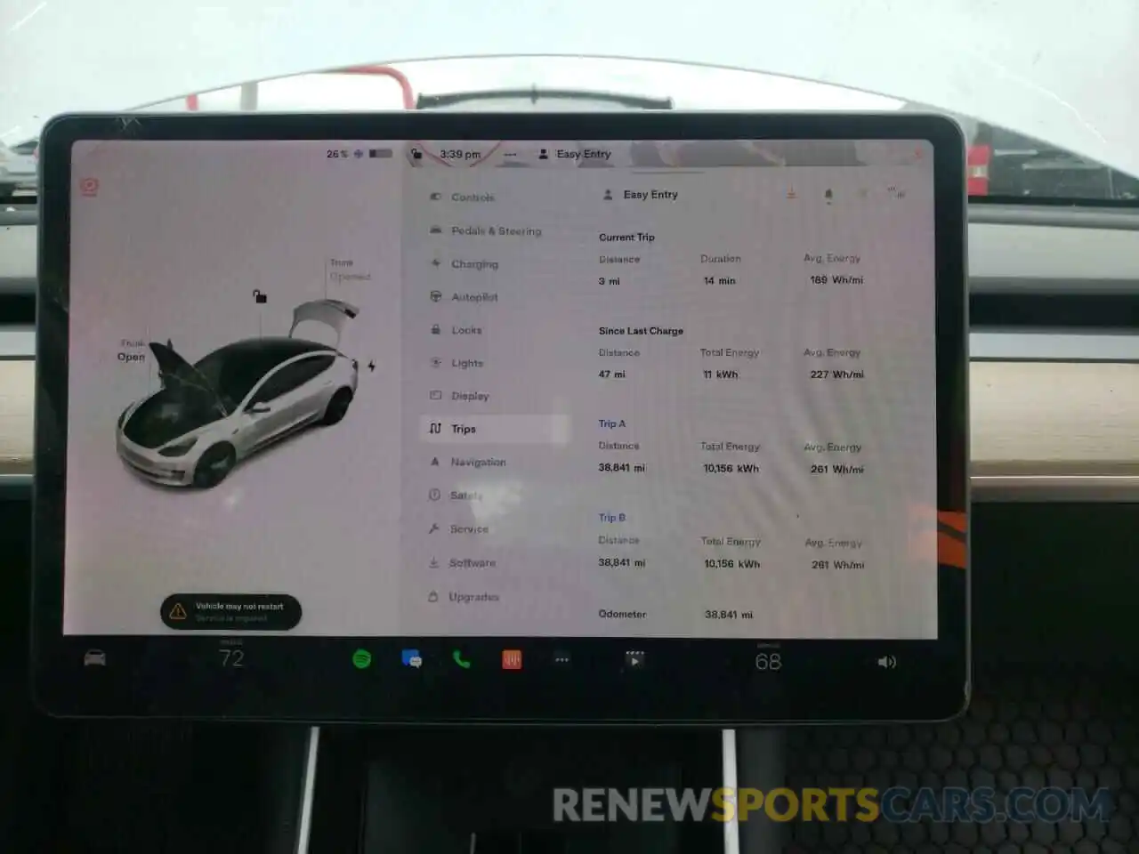 9 Photograph of a damaged car 5YJ3E1EA6KF397000 TESLA MODEL 3 2019