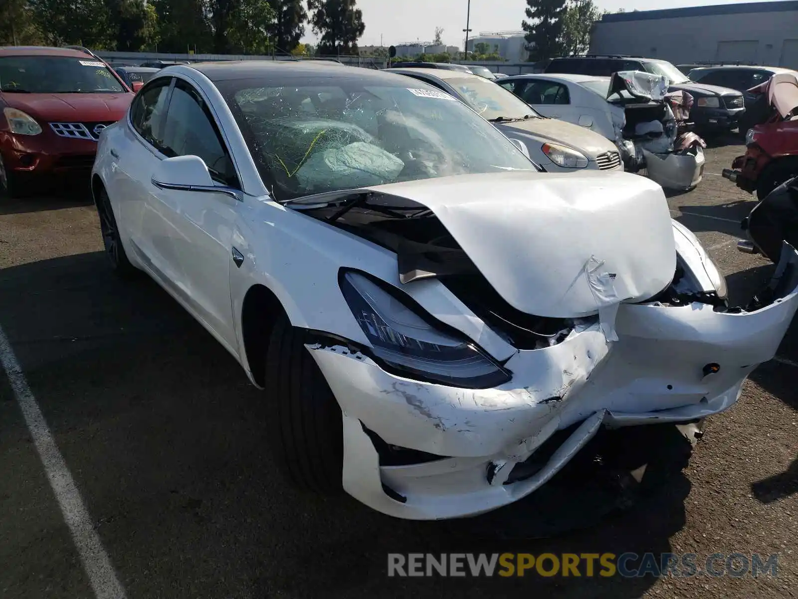 1 Photograph of a damaged car 5YJ3E1EA6KF397188 TESLA MODEL 3 2019