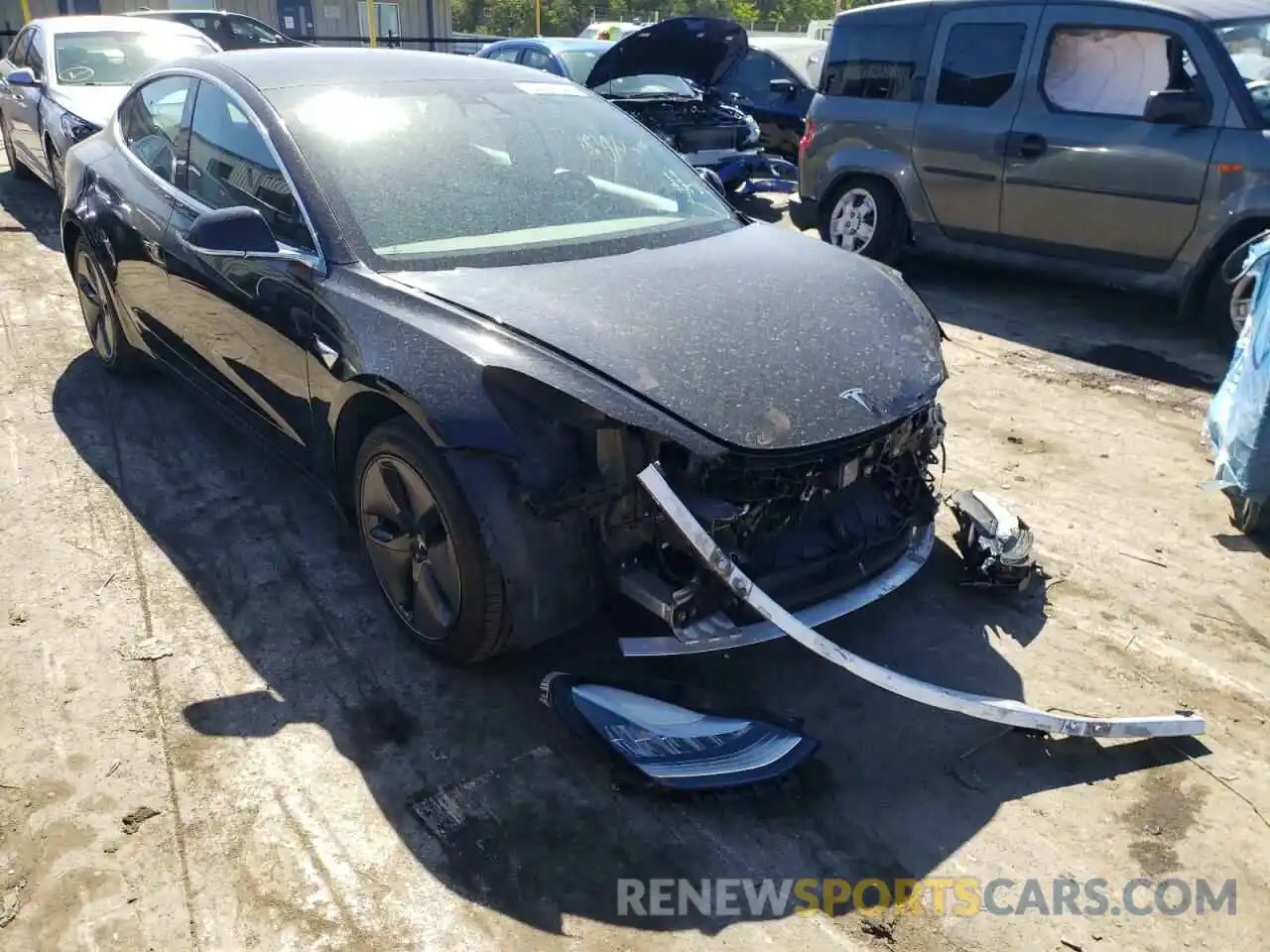 1 Photograph of a damaged car 5YJ3E1EA6KF399071 TESLA MODEL 3 2019