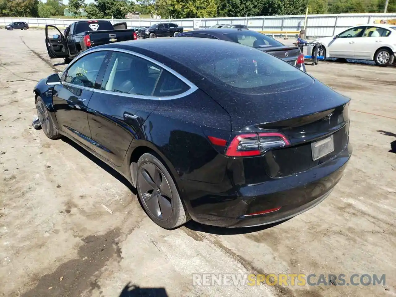 3 Photograph of a damaged car 5YJ3E1EA6KF399071 TESLA MODEL 3 2019