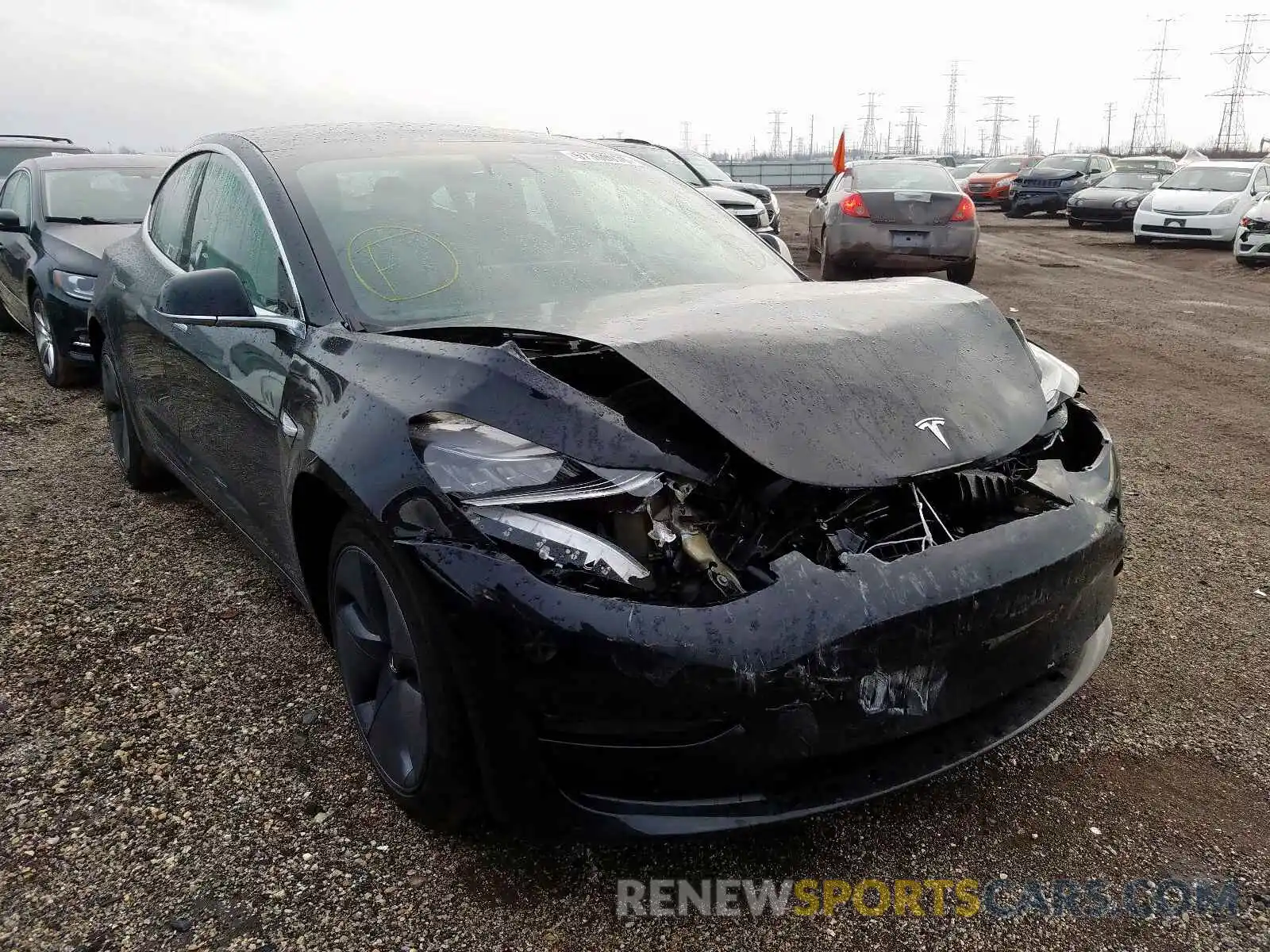 1 Photograph of a damaged car 5YJ3E1EA6KF399099 TESLA MODEL 3 2019