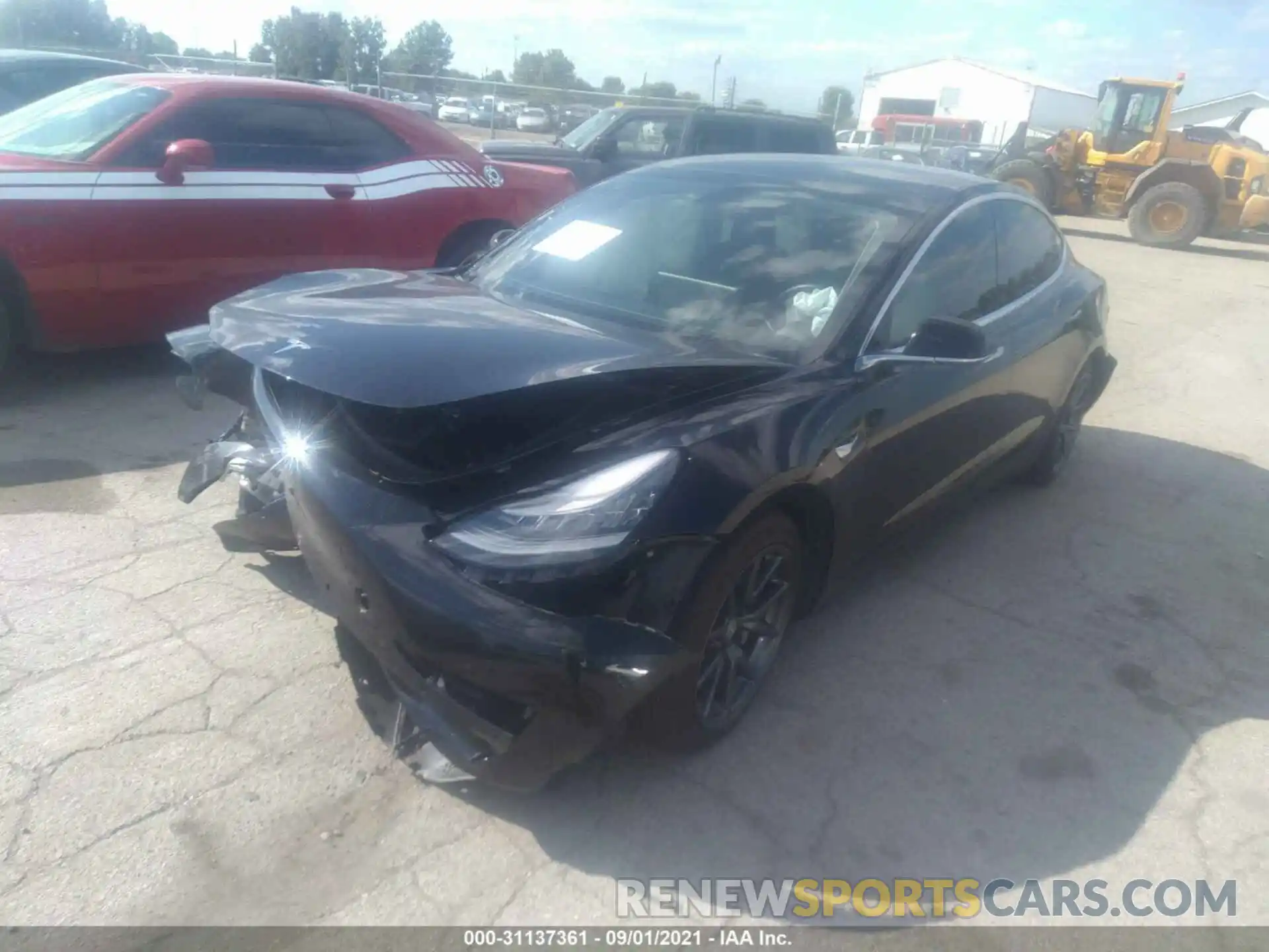 2 Photograph of a damaged car 5YJ3E1EA6KF399698 TESLA MODEL 3 2019