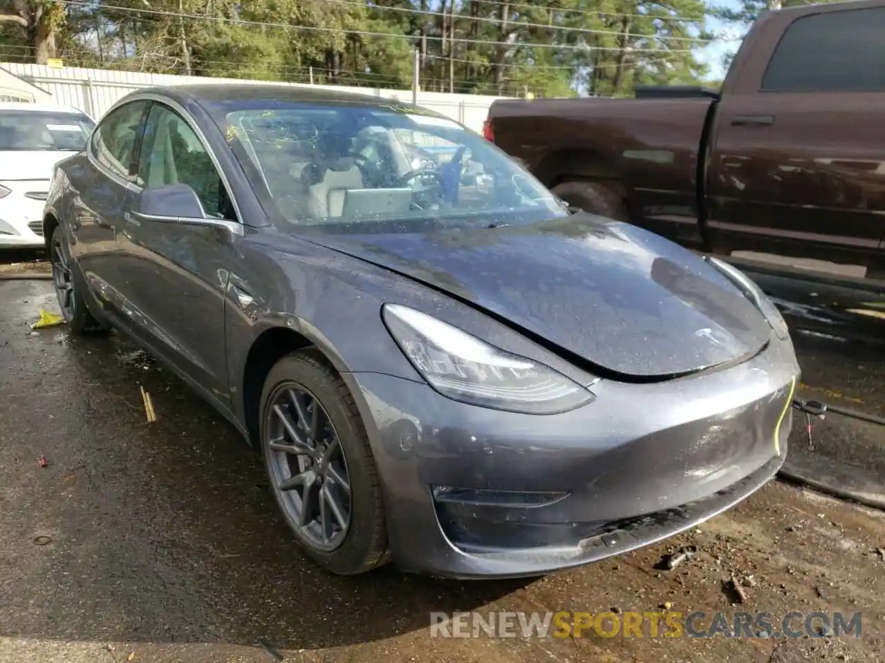 1 Photograph of a damaged car 5YJ3E1EA6KF400137 TESLA MODEL 3 2019